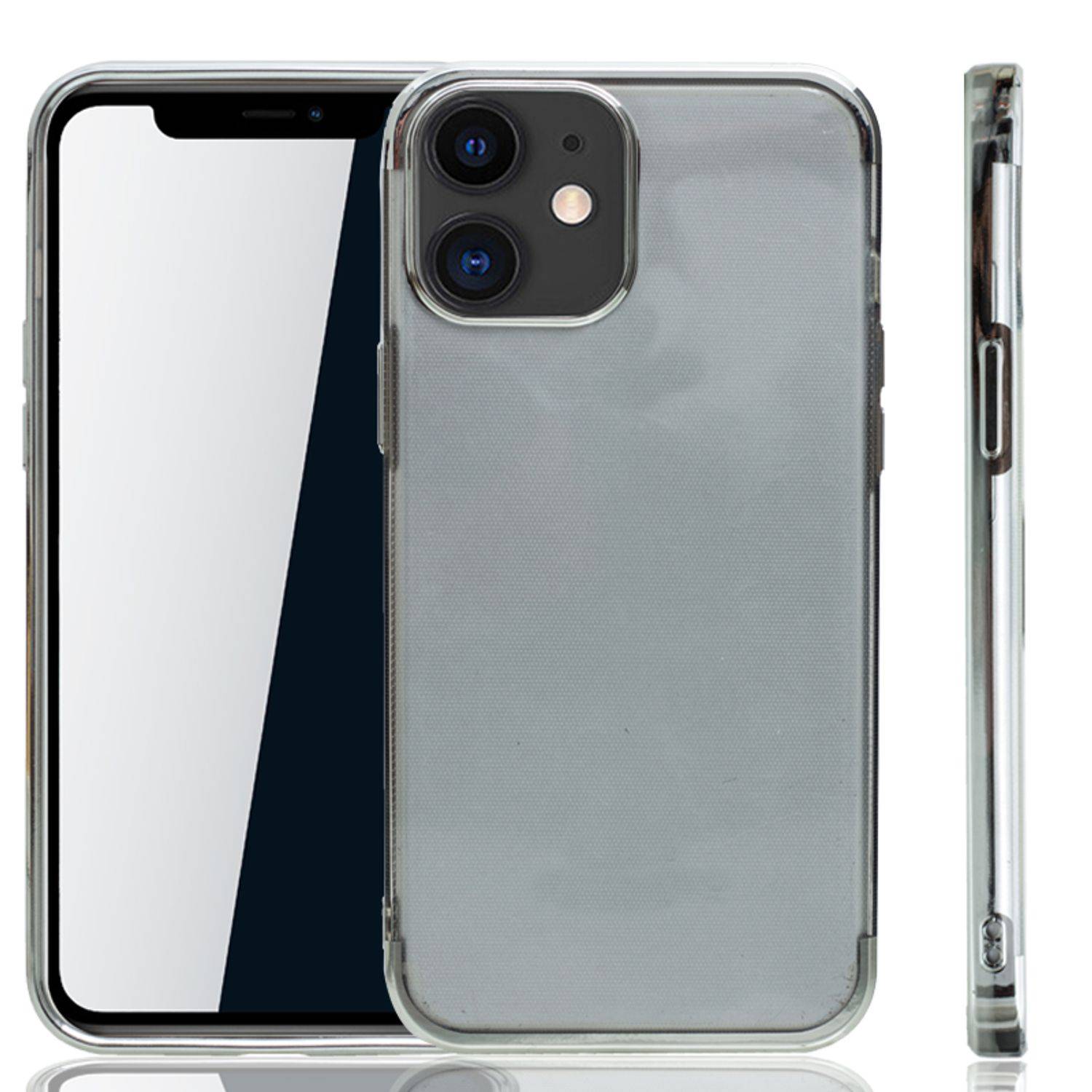 Apple iPhone 12 Mini Handyhülle Bumper Backcover Silber