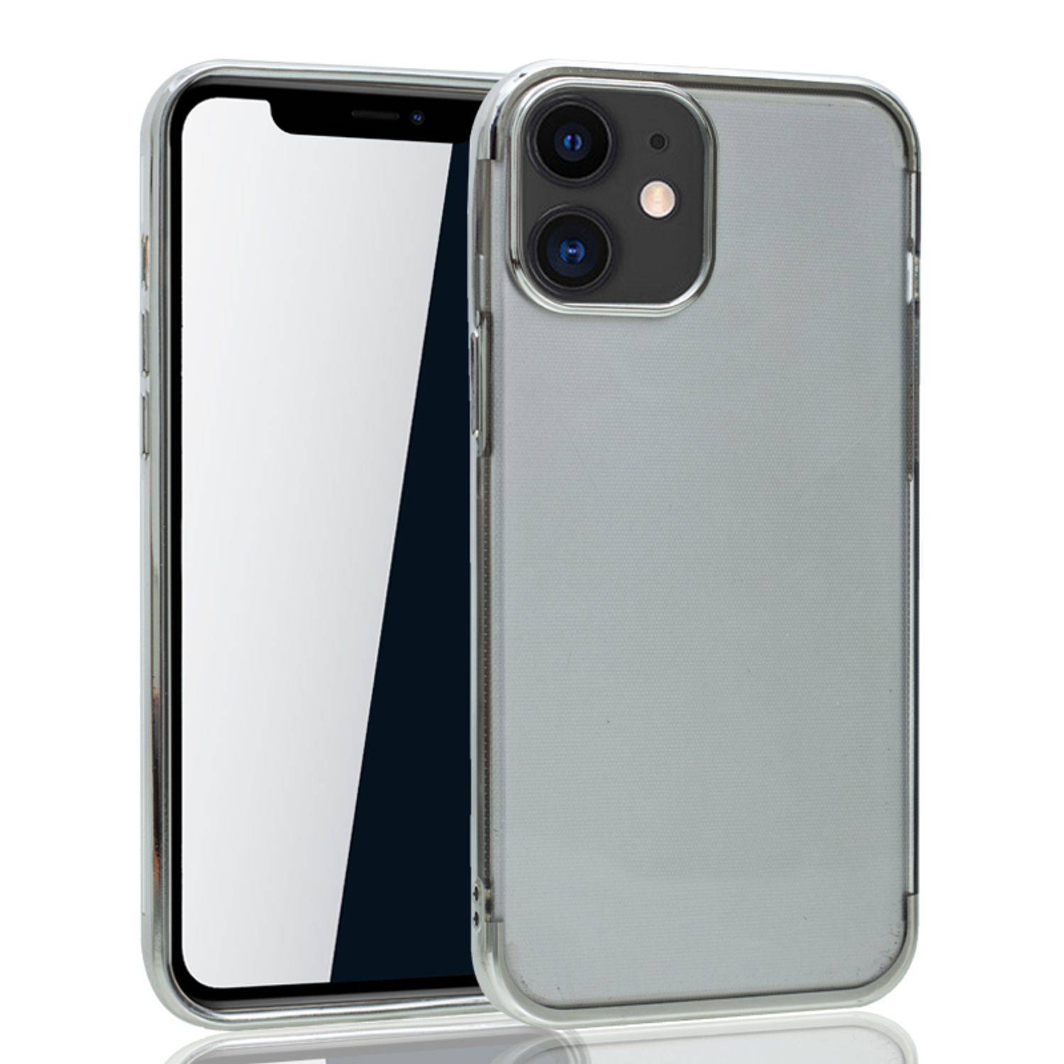 Apple iPhone 12 Mini Handyhülle Bumper Backcover Silber