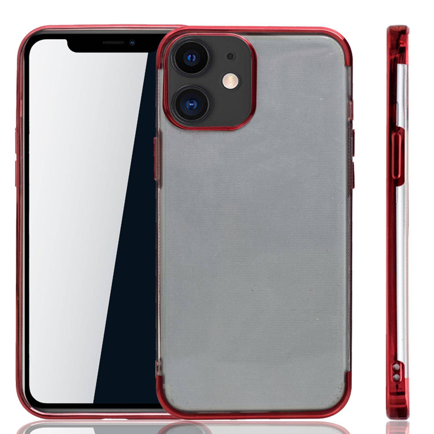 Apple iPhone 12 Mini Handyhülle Bumper Backcover Rot