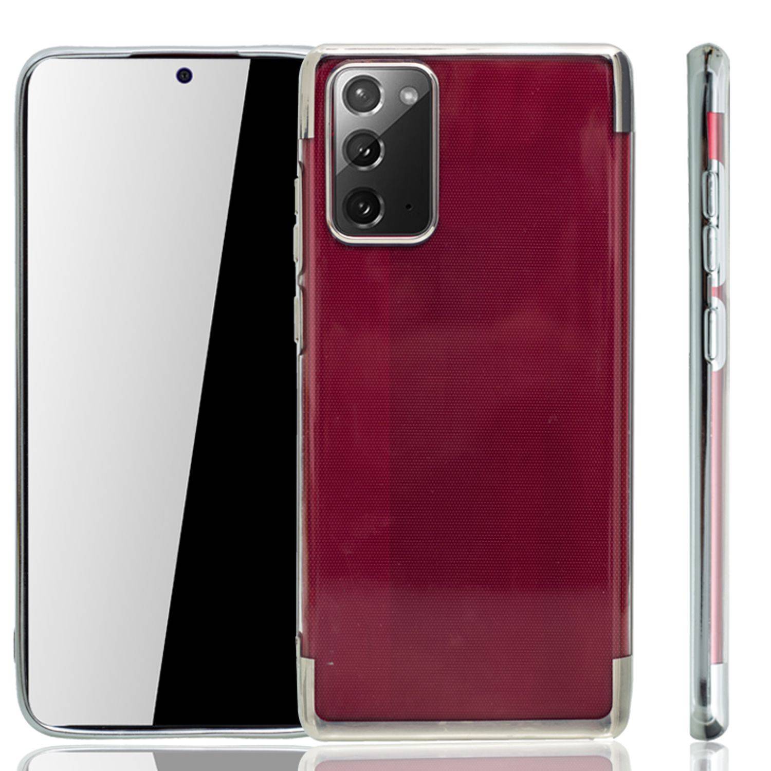 Samsung Galaxy Note 20 Handyhülle Bumper Backcover Silber