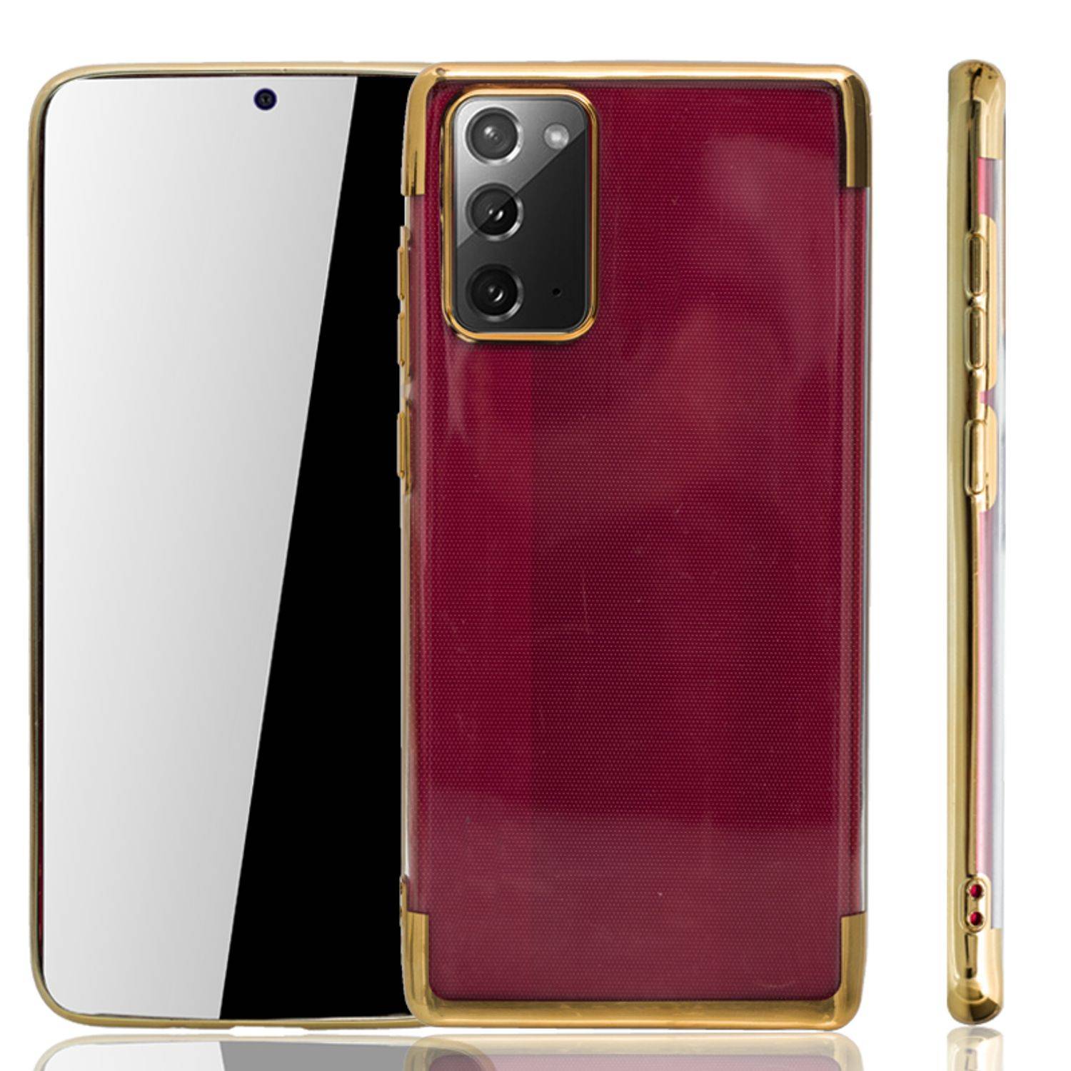 Samsung Galaxy Note 20 Handyhülle Bumper Backcover Gold