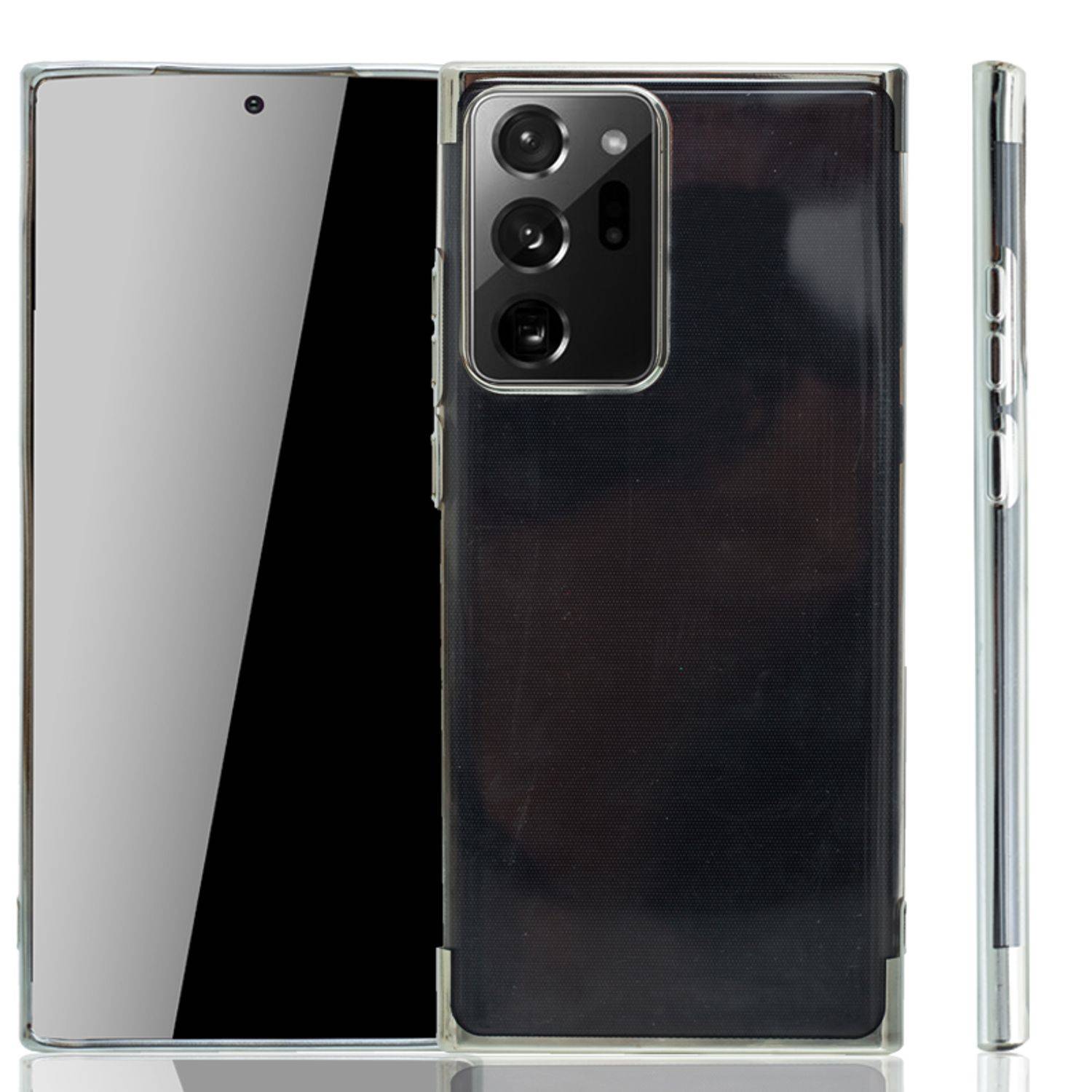 Samsung Galaxy Note 20 Ultra Handyhülle Bumper Backcover Silber