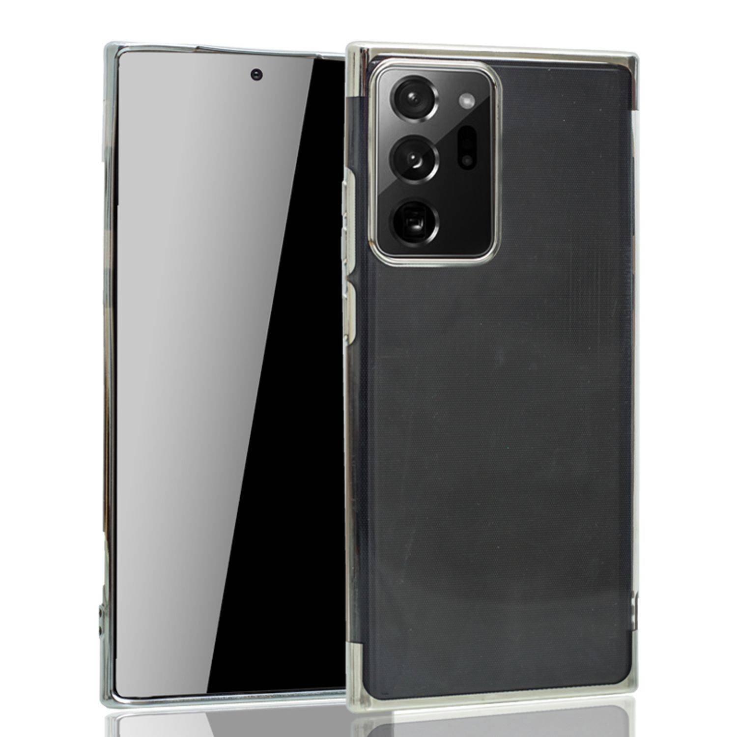 Samsung Galaxy Note 20 Ultra Handyhülle Bumper Backcover Silber