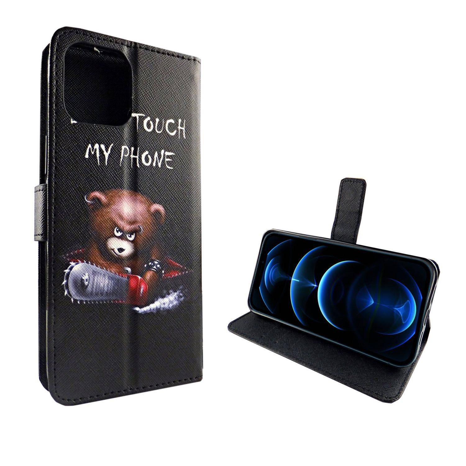 Apple iPhone 12 Mini Handyhülle Bookcover Schwarz