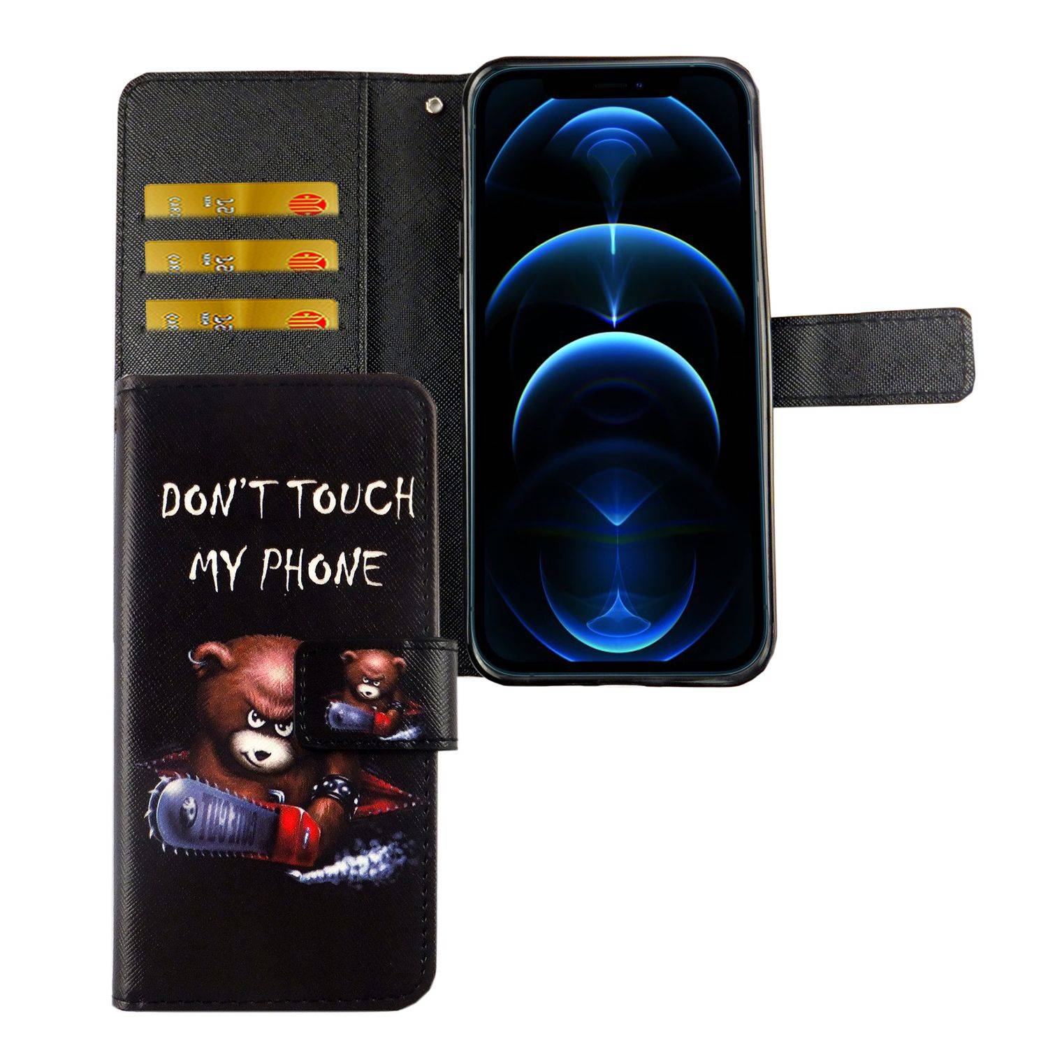 Apple iPhone 12 Mini Handyhülle Bookcover Schwarz