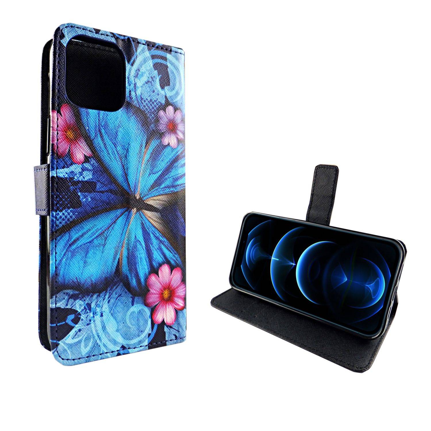 Apple iPhone 12 Pro Max Handyhülle Bookcover Blau