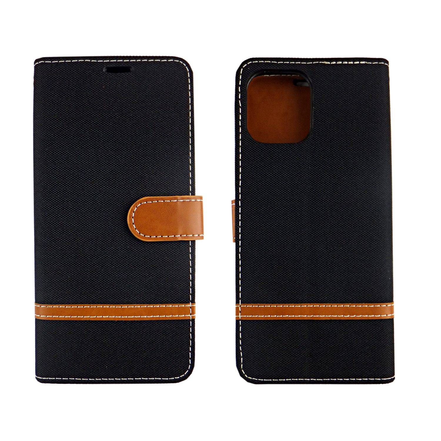 Apple iPhone 12 Pro Max Handyhülle Bookcover Schwarz