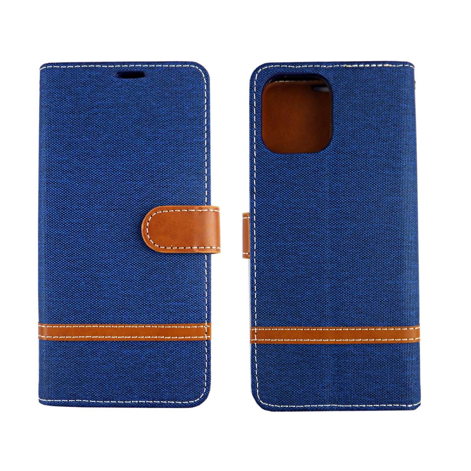 Apple iPhone 12 Pro Max Handyhülle Bookcover Blau
