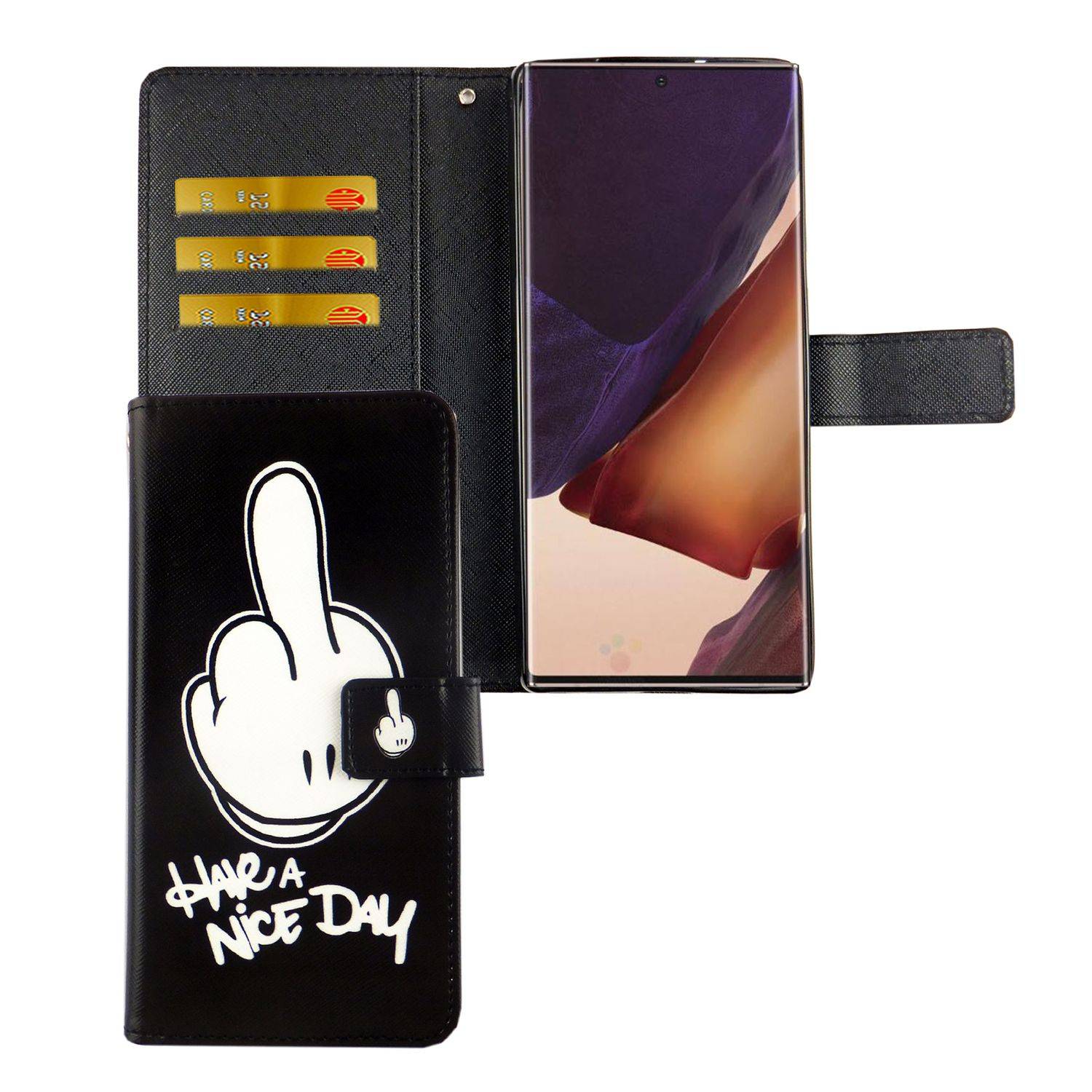Samsung Galaxy Note 20 Handyhülle Bookcover Schwarz