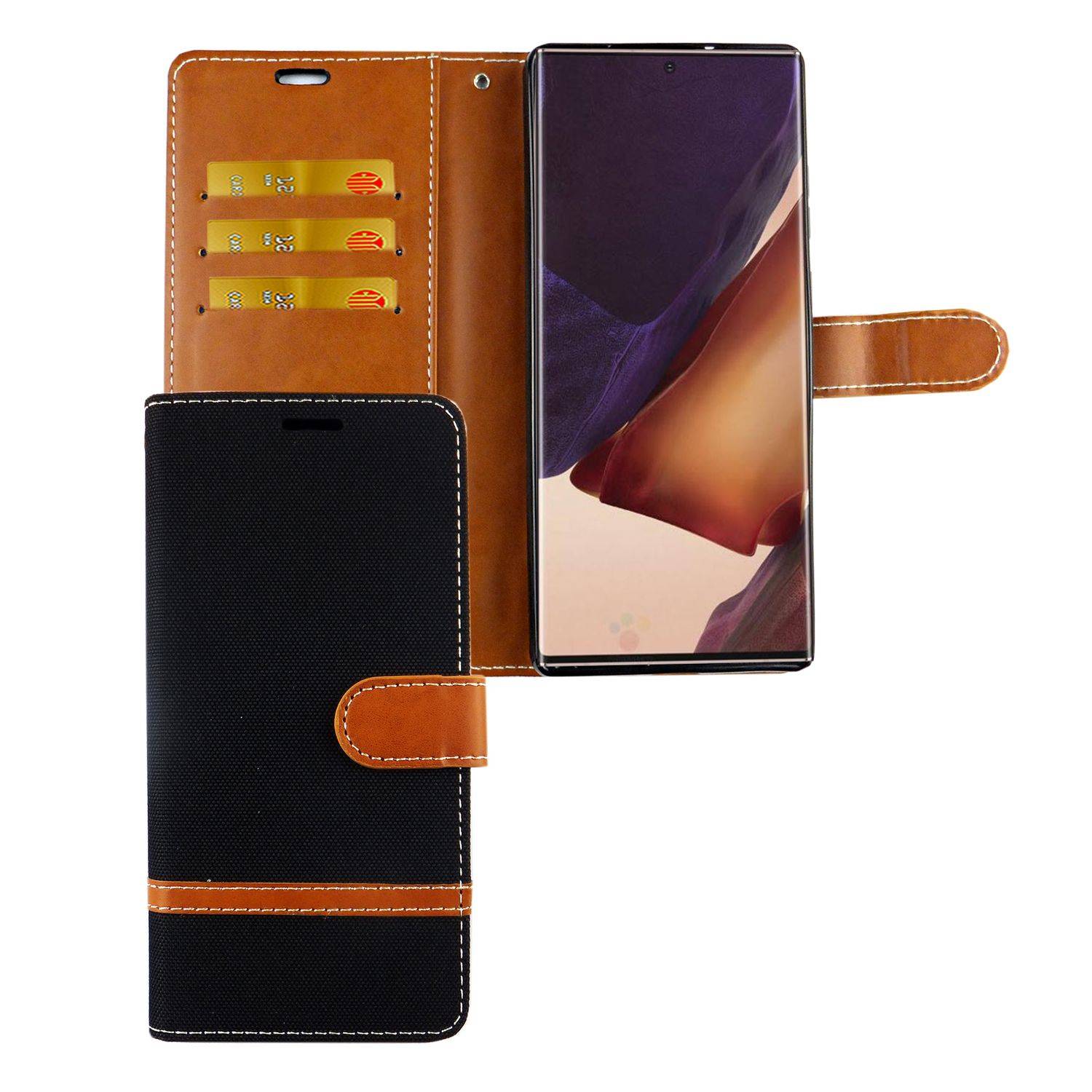 Samsung Galaxy Note 20 Handyhülle Bookcover Schwarz