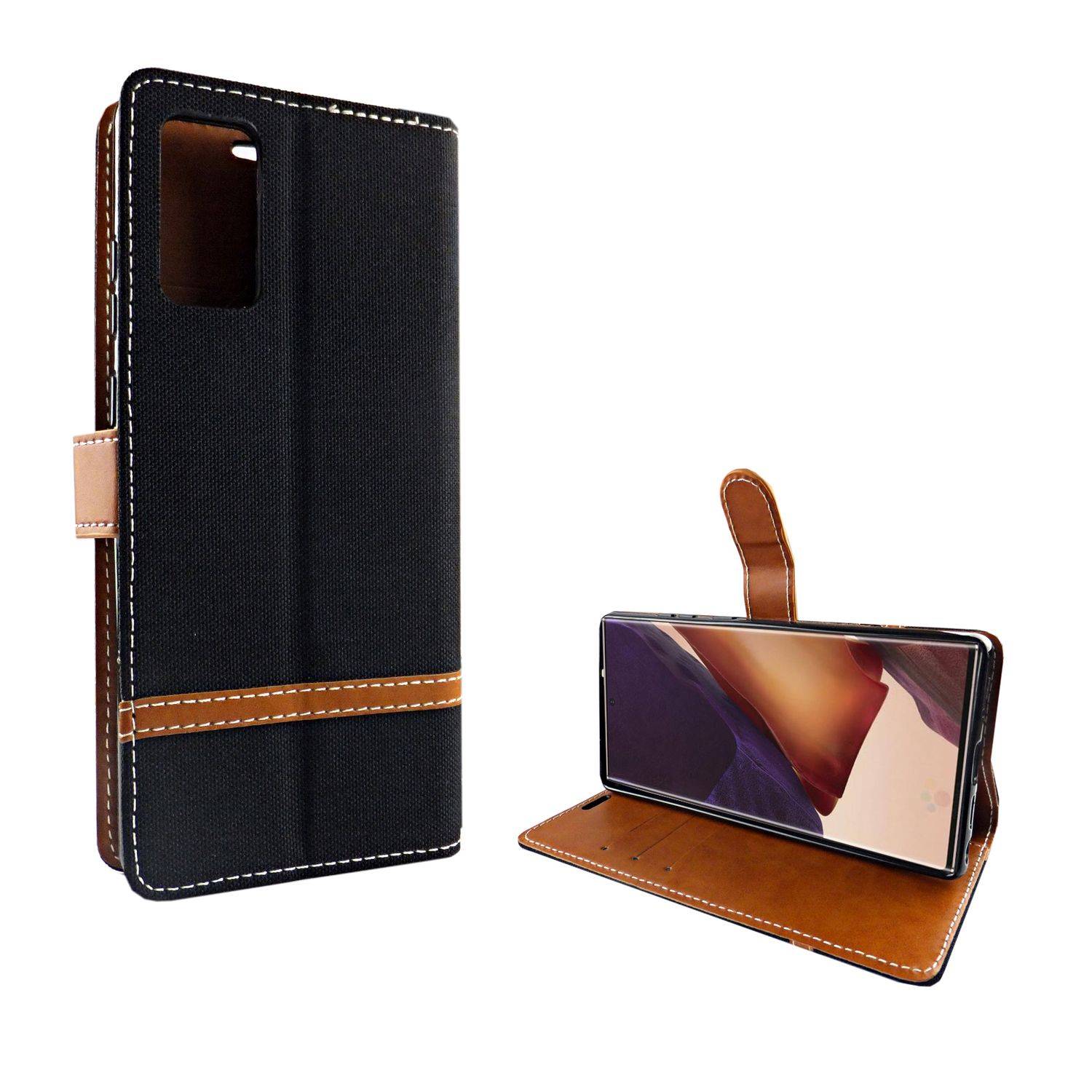Samsung Galaxy Note 20 Handyhülle Bookcover Schwarz