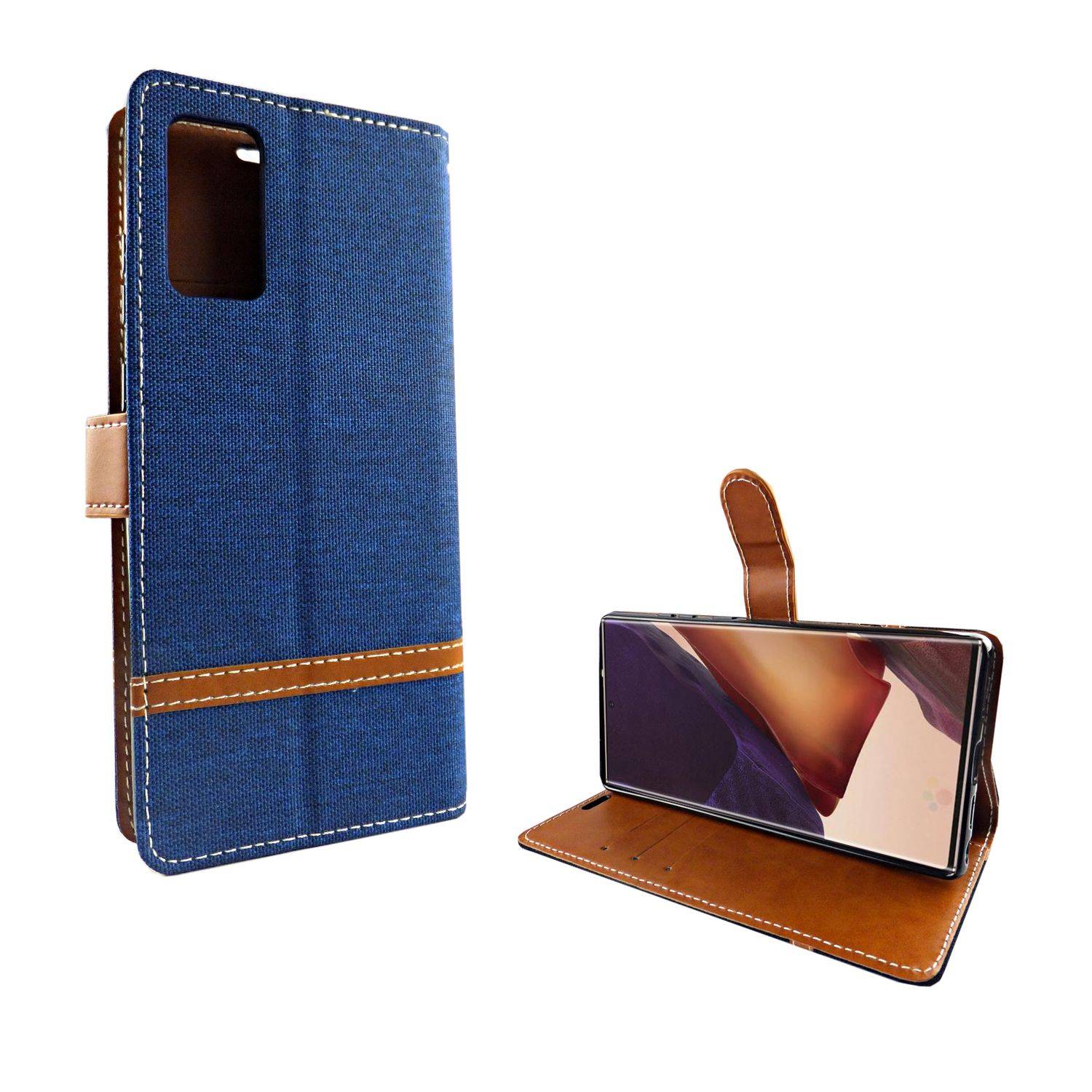 Samsung Galaxy Note 20 Handyhülle Bookcover Blau