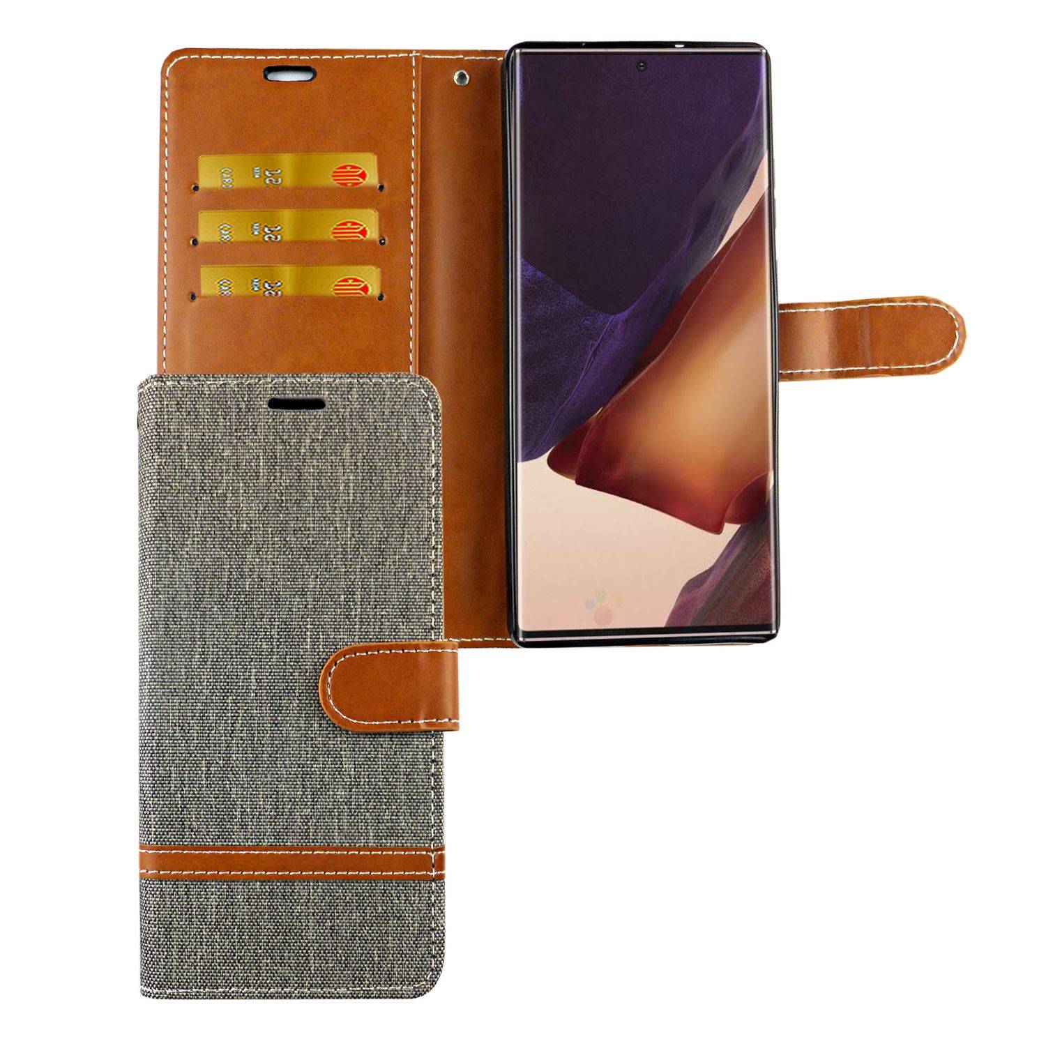 Samsung Galaxy Note 20 Handyhülle Bookcover Grau