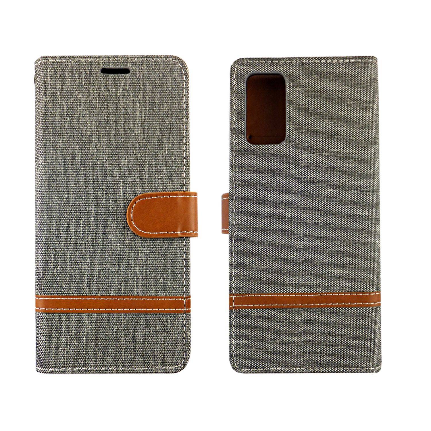 Samsung Galaxy Note 20 Handyhülle Bookcover Grau