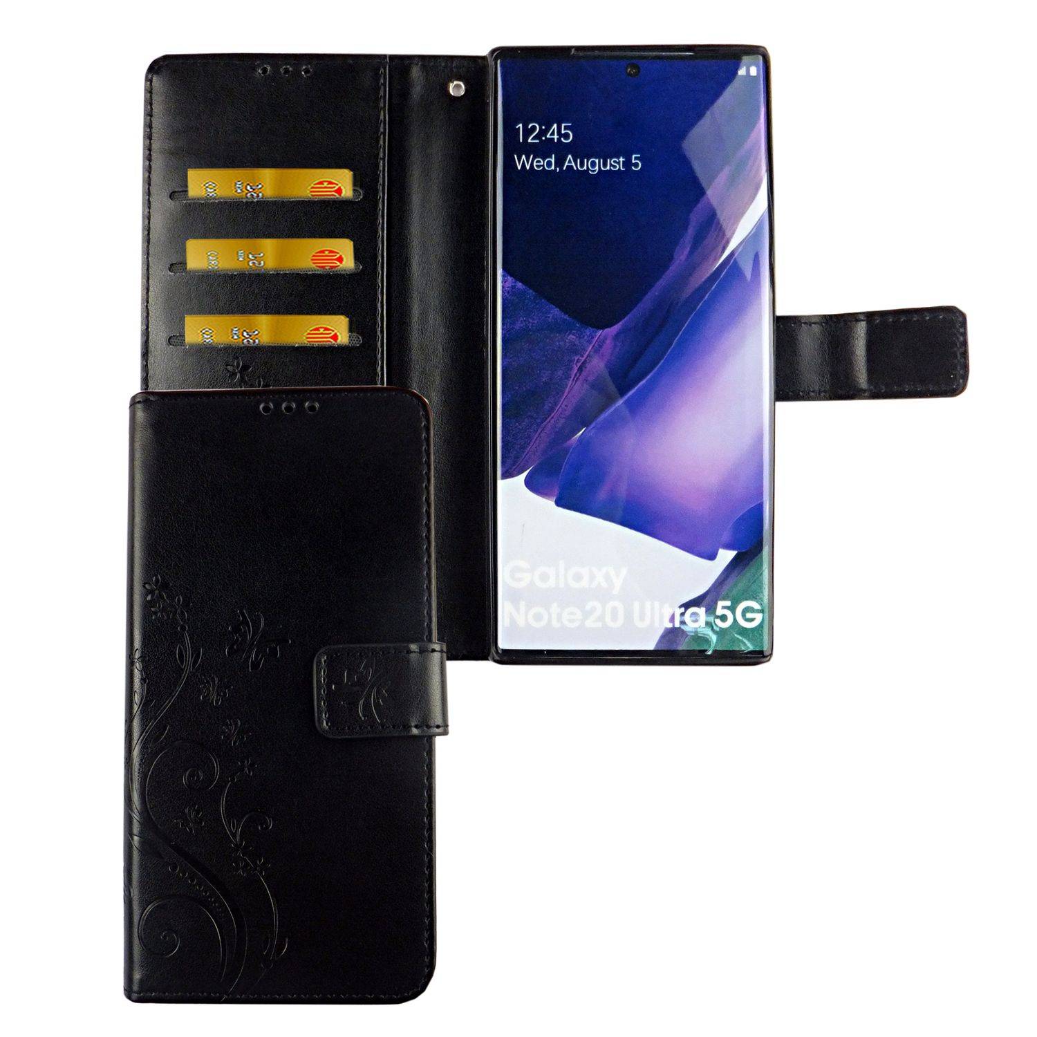 Samsung Galaxy Note 20 Ultra Handyhülle Bookcover Schwarz