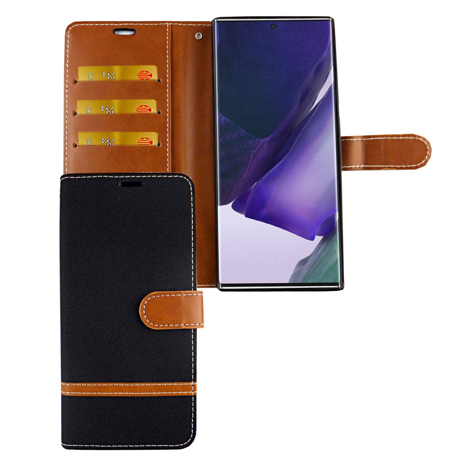 Samsung Galaxy Note 20 Ultra Handyhülle Bookcover Schwarz
