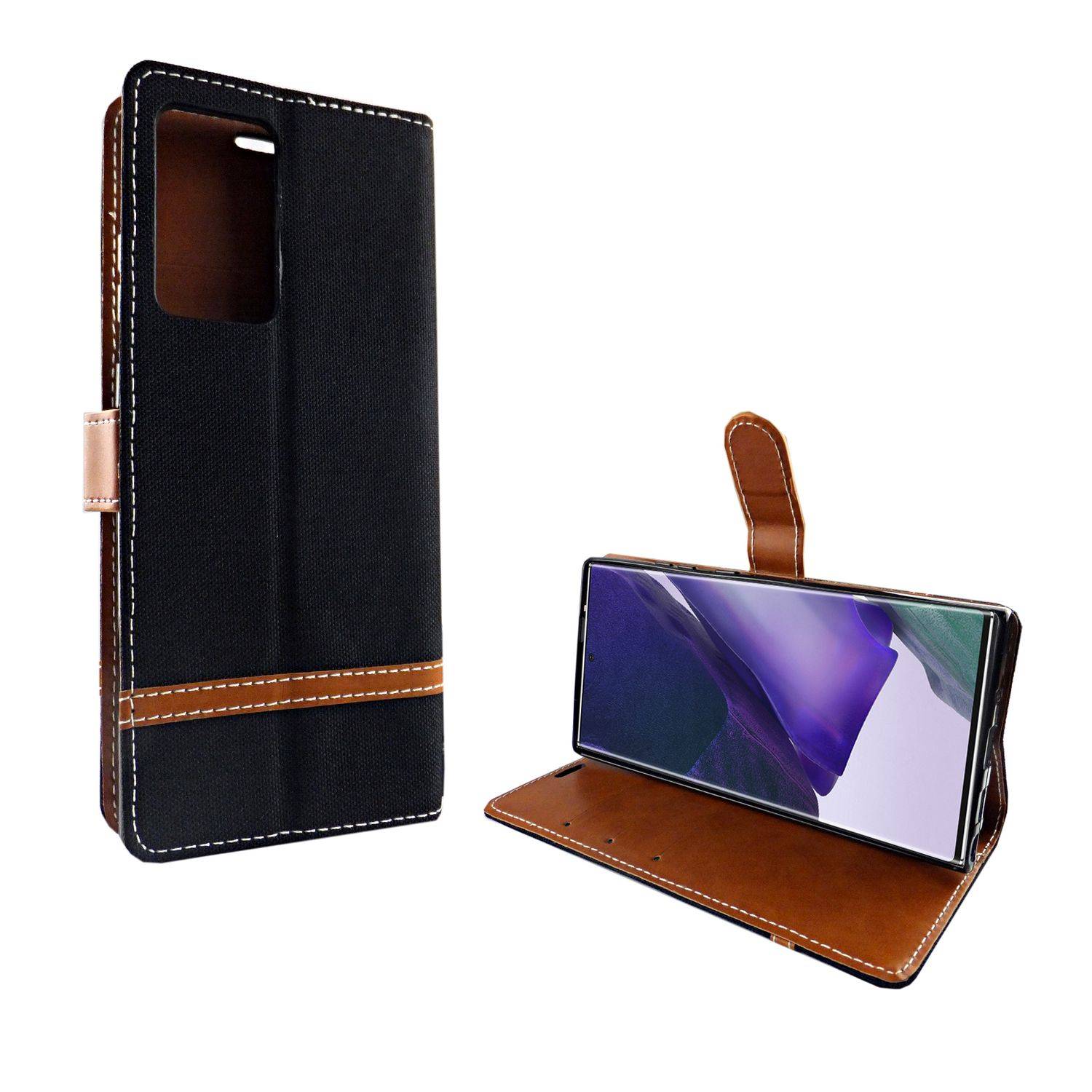 Samsung Galaxy Note 20 Ultra Handyhülle Bookcover Schwarz
