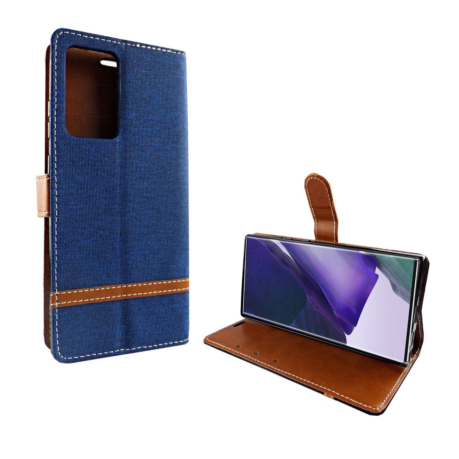 Samsung Galaxy Note 20 Ultra Handyhülle Bookcover Blau