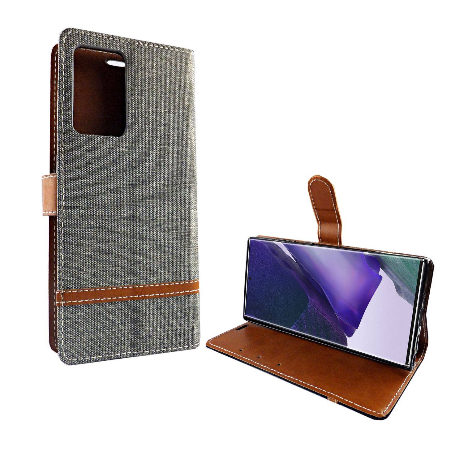 Samsung Galaxy Note 20 Ultra Handyhülle Bookcover Grau