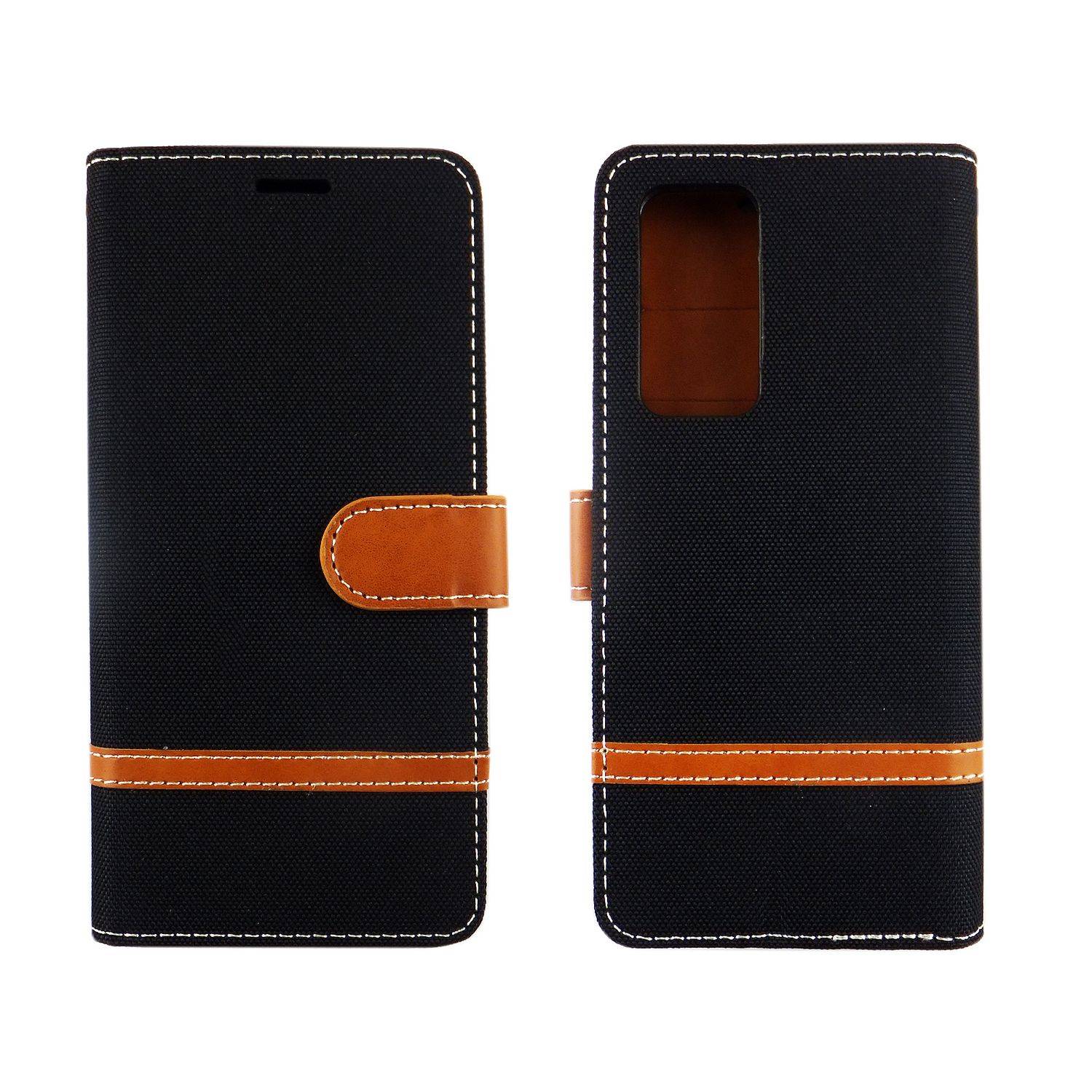 Huawei P40 Handyhülle Bookcover Schwarz