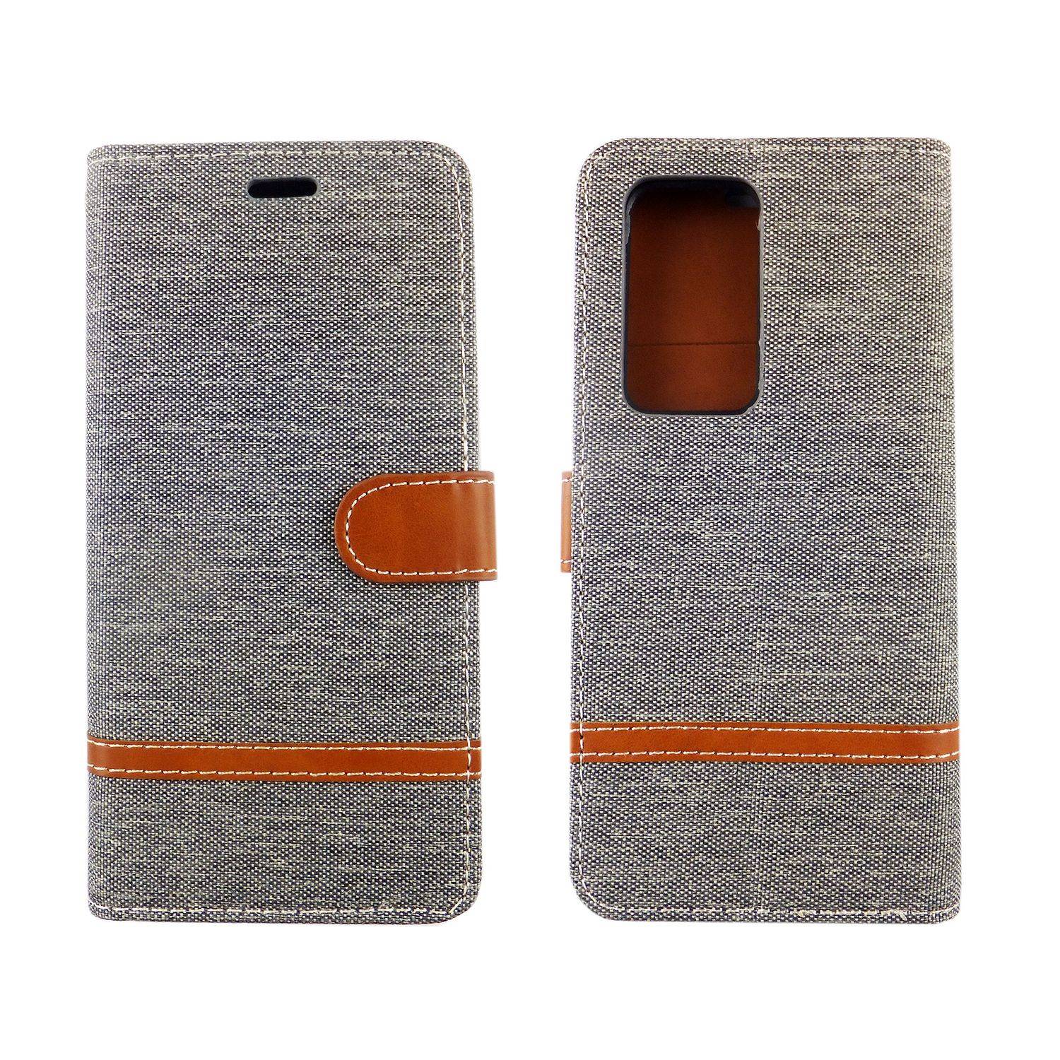 Huawei P40 Pro Handyhülle Bookcover Grau