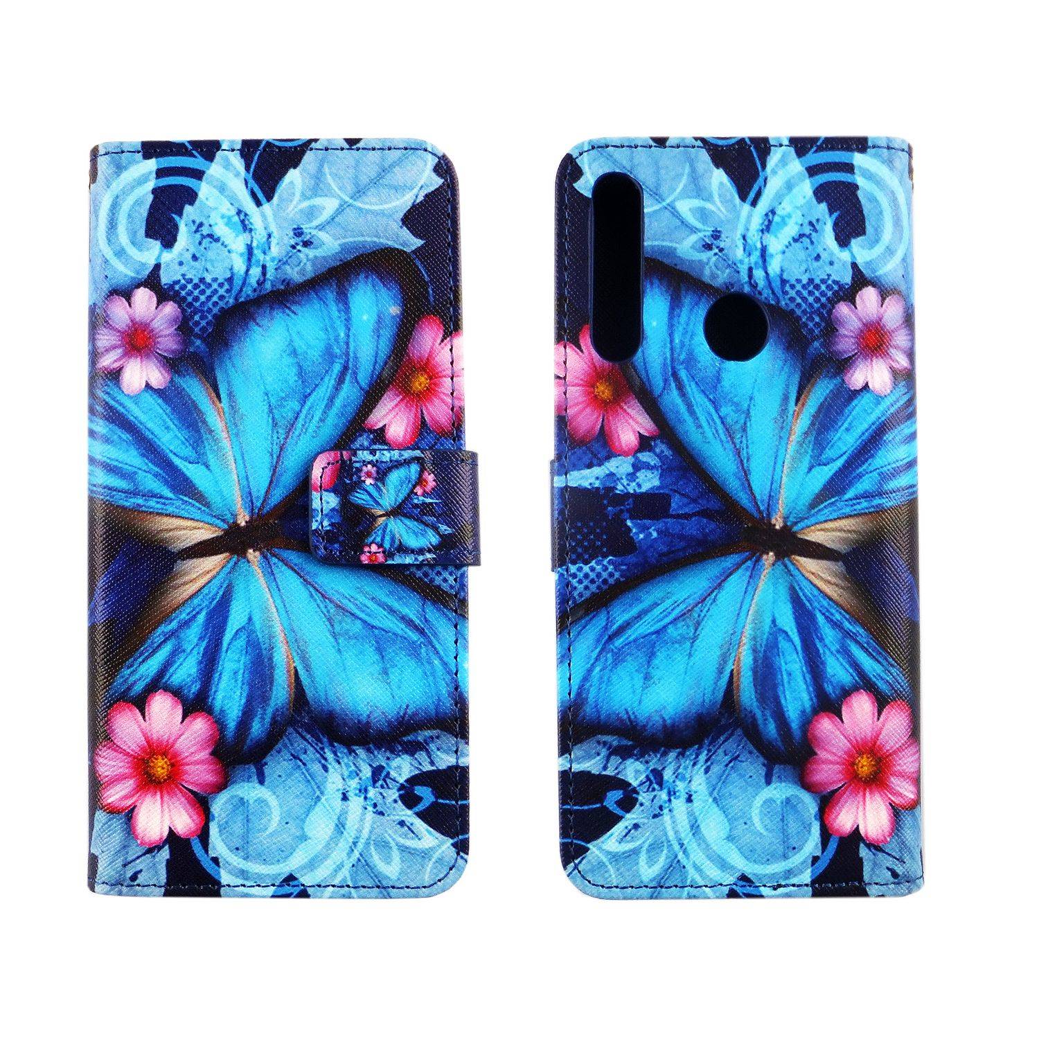 Huawei Y6p Handyhülle Bookcover Blau