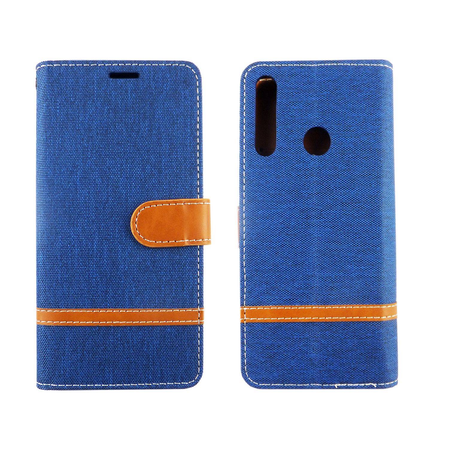 Huawei Y6p Handyhülle Bookcover Blau