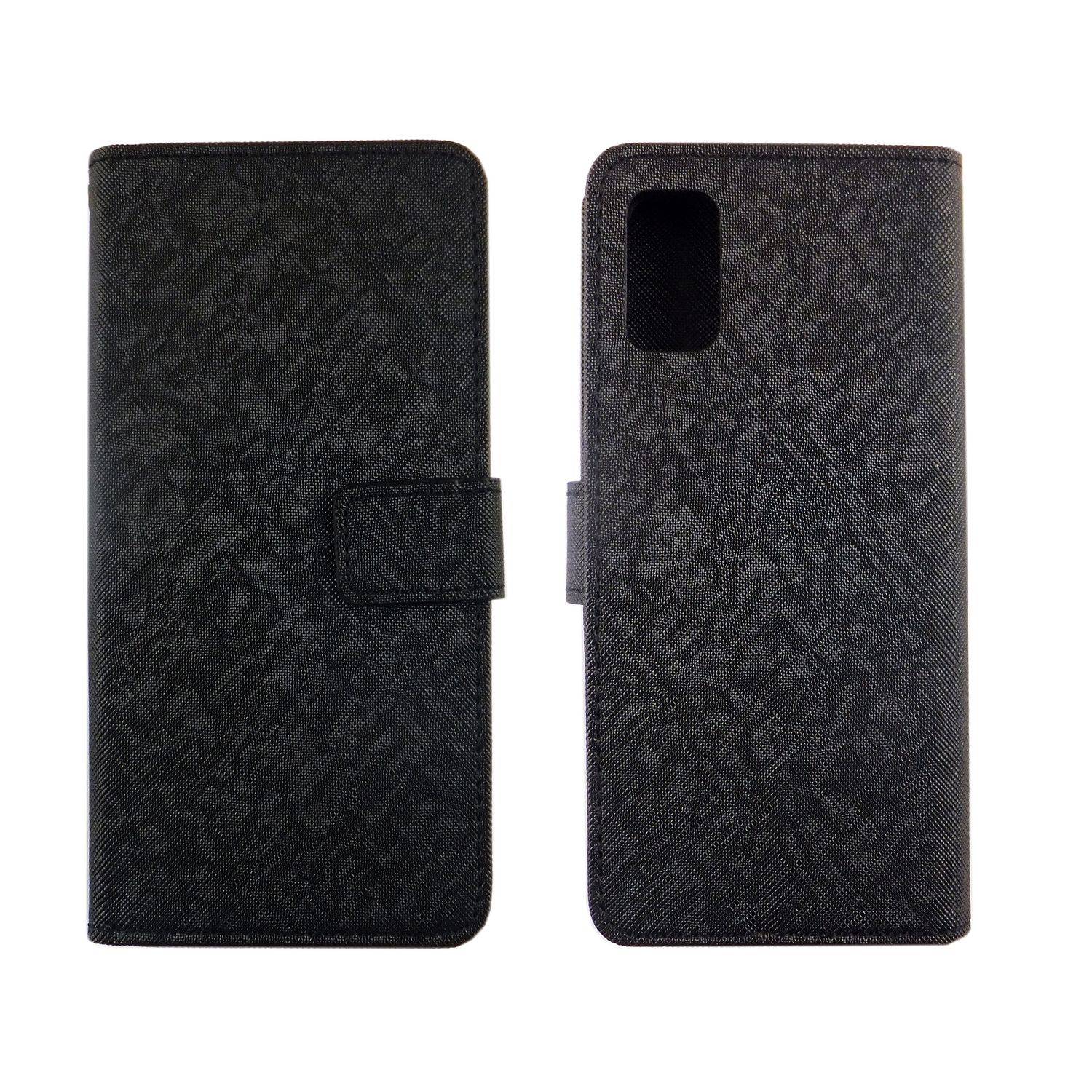 Samsung Galaxy A41 Handyhülle Bookcover Schwarz