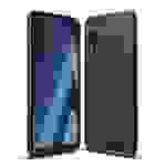 Samsung Galaxy A70 Handyhülle Carbon Optik Backcover Schwarz