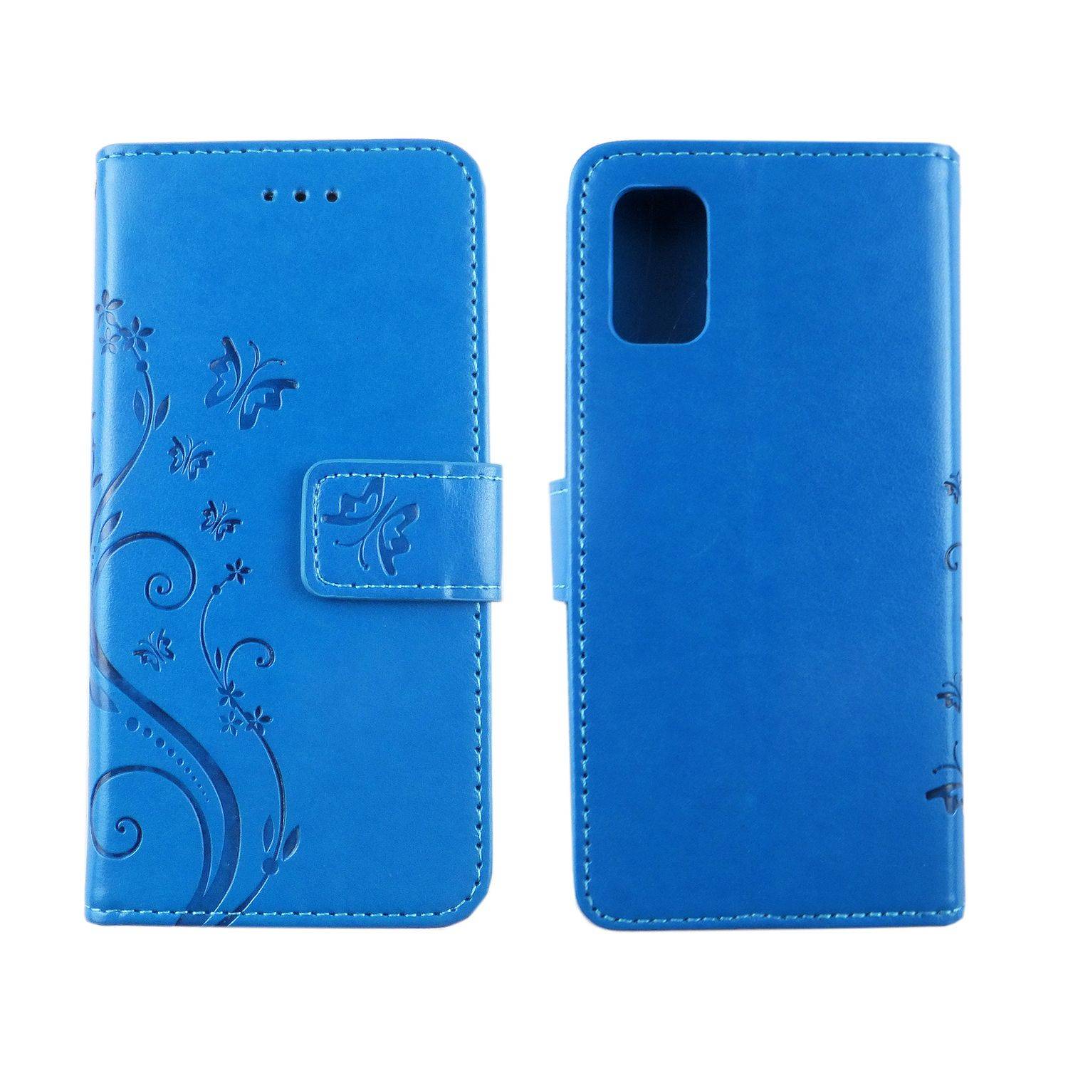 Samsung Galaxy A41 Handyhülle Bookcover Blau