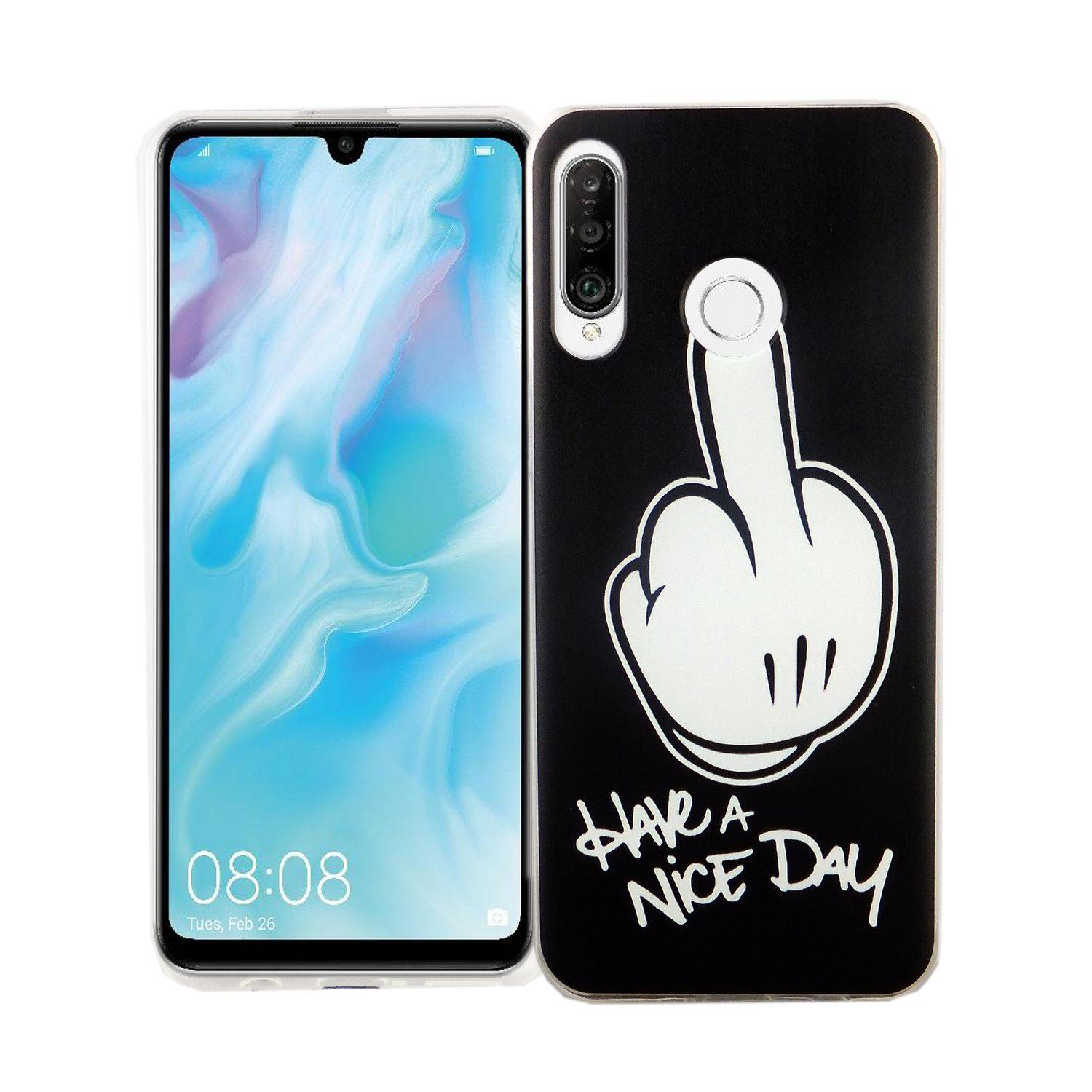 Huawei P30 Lite Handyhülle Bumper Backcover Schwarz