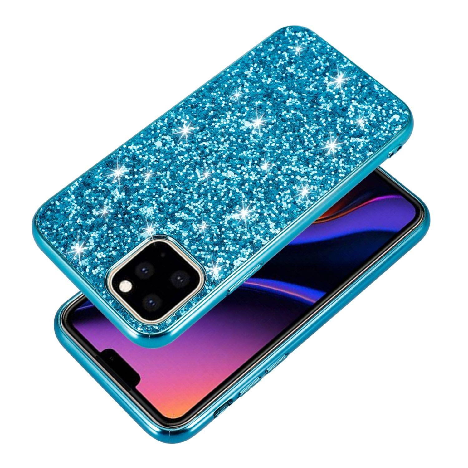Apple iPhone 11 Pro Max Handyhülle Glitzer Strass Backcover Silber