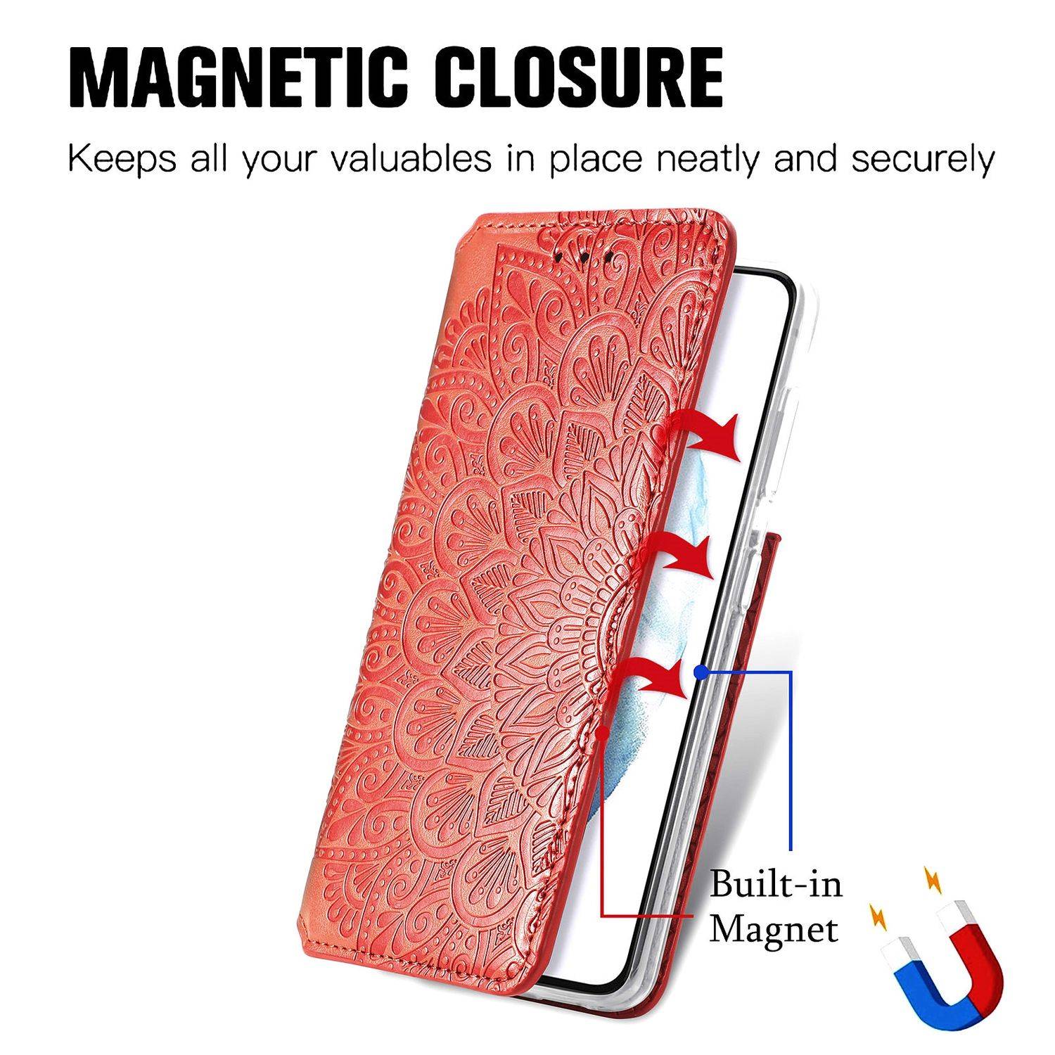 Samsung Galaxy S21 Plus Handyhülle Bookcover Rot