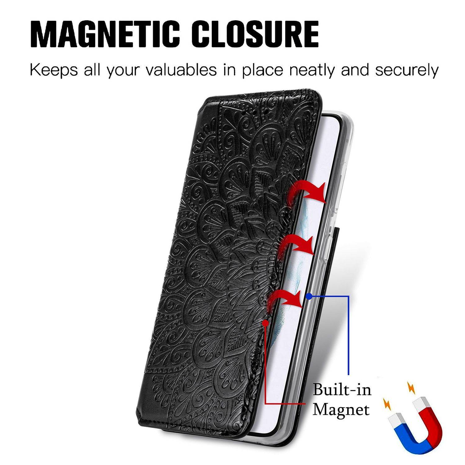 Samsung Galaxy S21 Plus Handyhülle Bookcover Schwarz