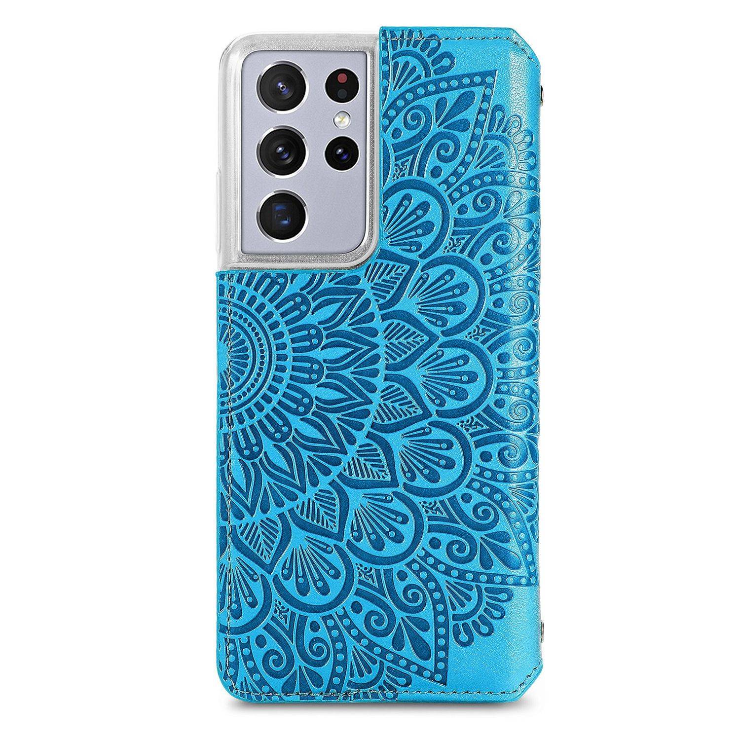 Samsung Galaxy S21 Ultra Handyhülle Bookcover Blau