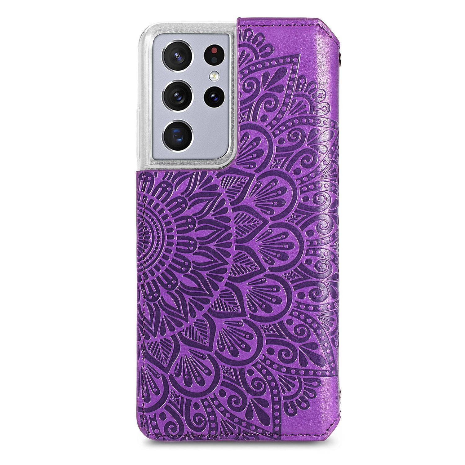 Samsung Galaxy S21 Ultra Handyhülle Bookcover Violett