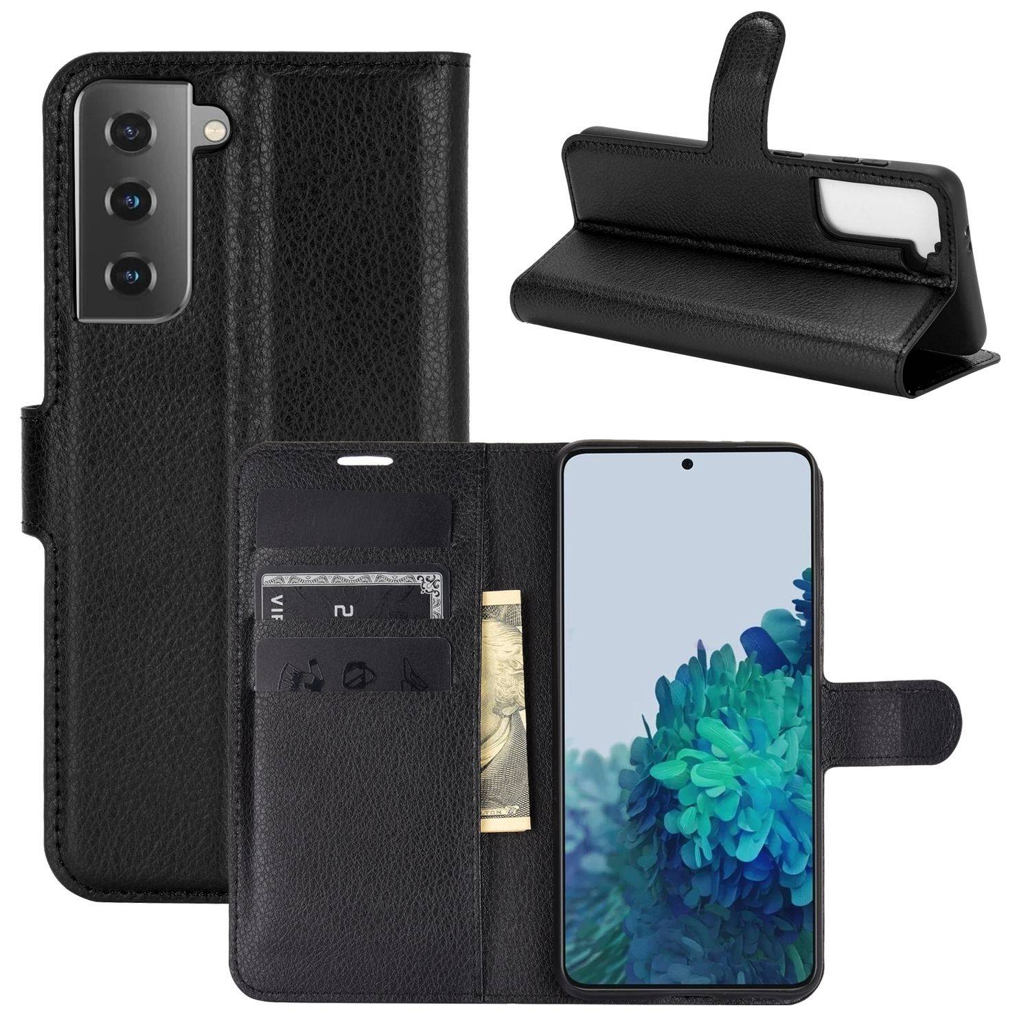 Samsung Galaxy S21 Plus Handyhülle Bookcover Schwarz