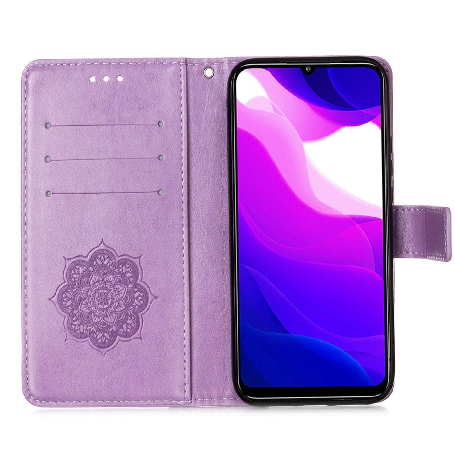 Xiaomi Mi 10 Lite 5G Handyhülle Bookcover Violett