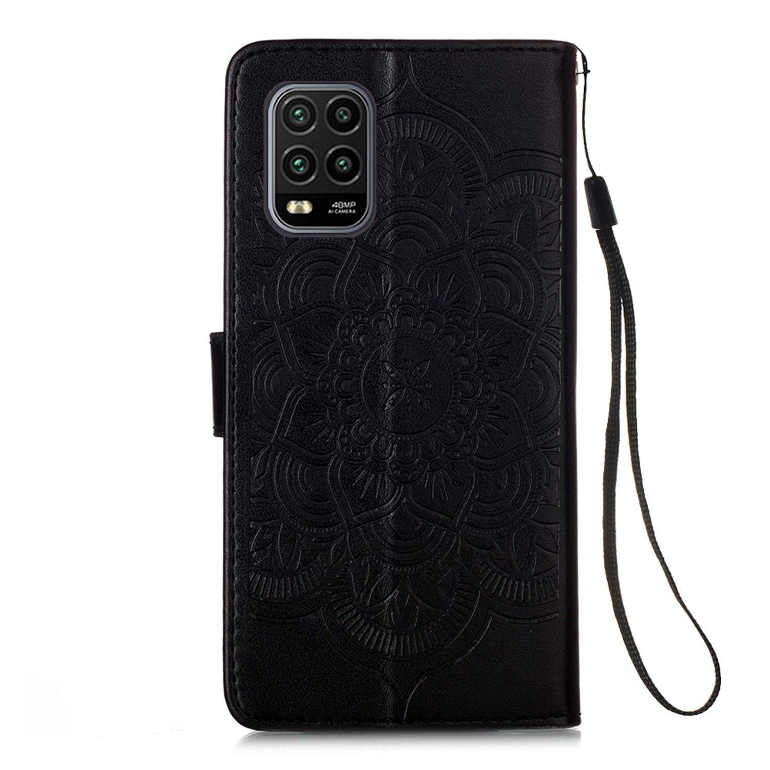 Xiaomi Mi 10 Lite 5G Handyhülle Bookcover Schwarz