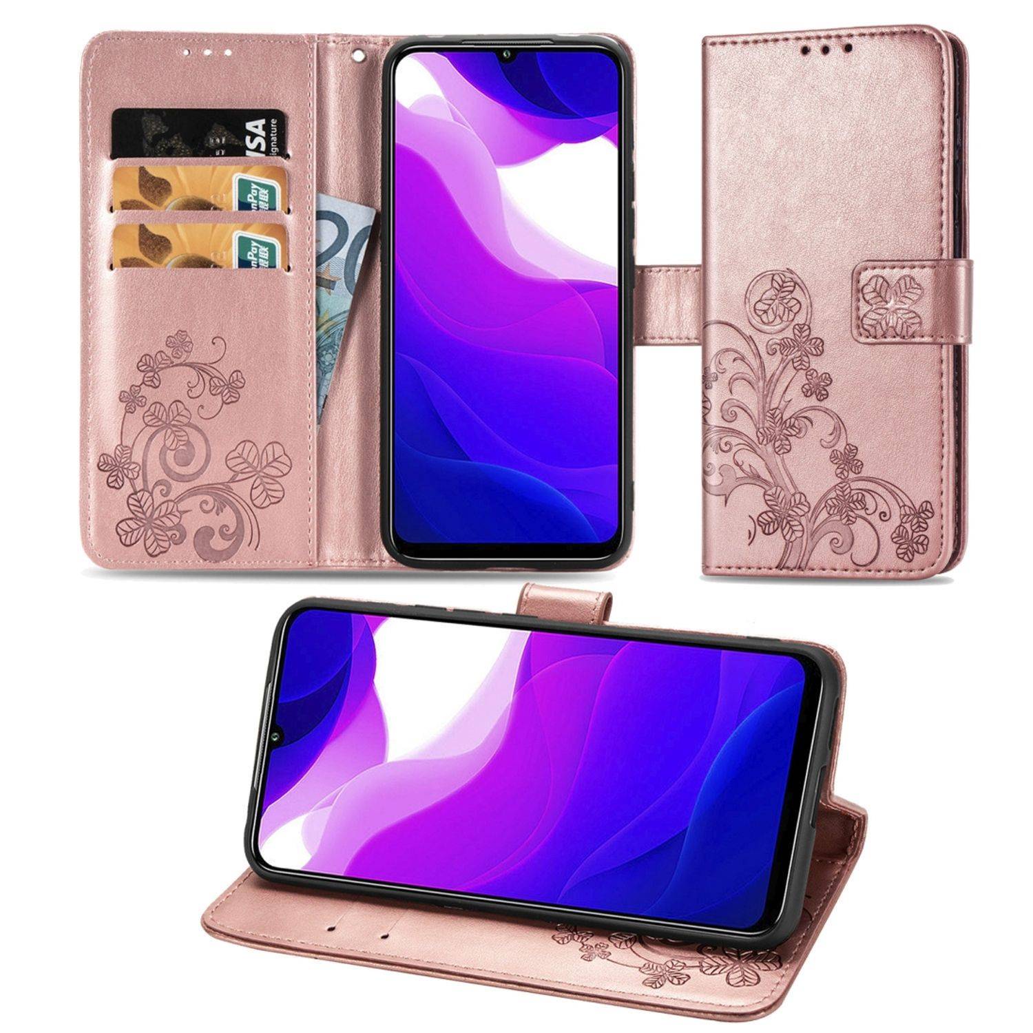 Xiaomi Mi 10 Lite 5G Handyhülle Bookcover Rosa