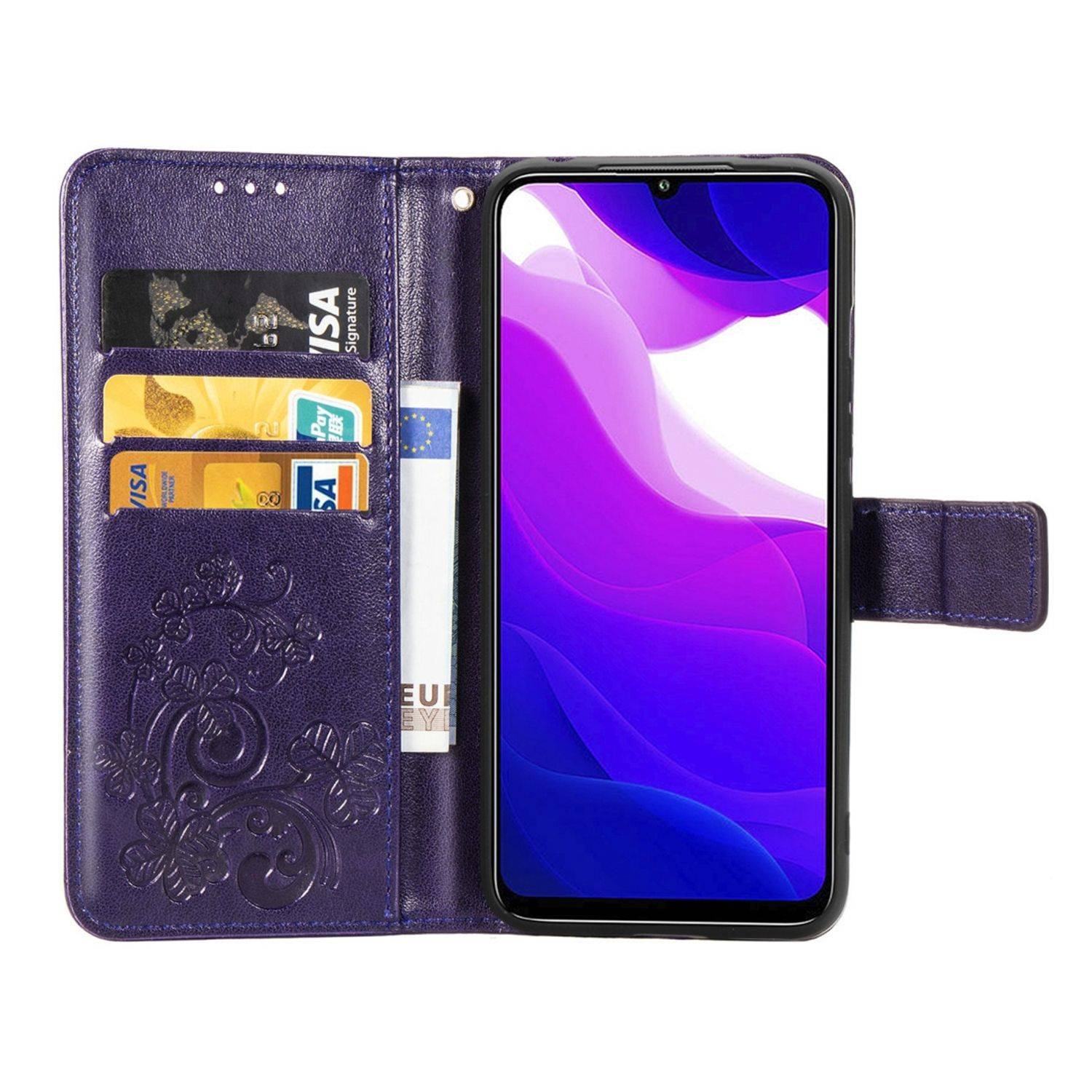 Hülle kompatibel mit Xiaomi Mi 10 Lite 5G Kunstleder Handyhülle - Handy Case Violett