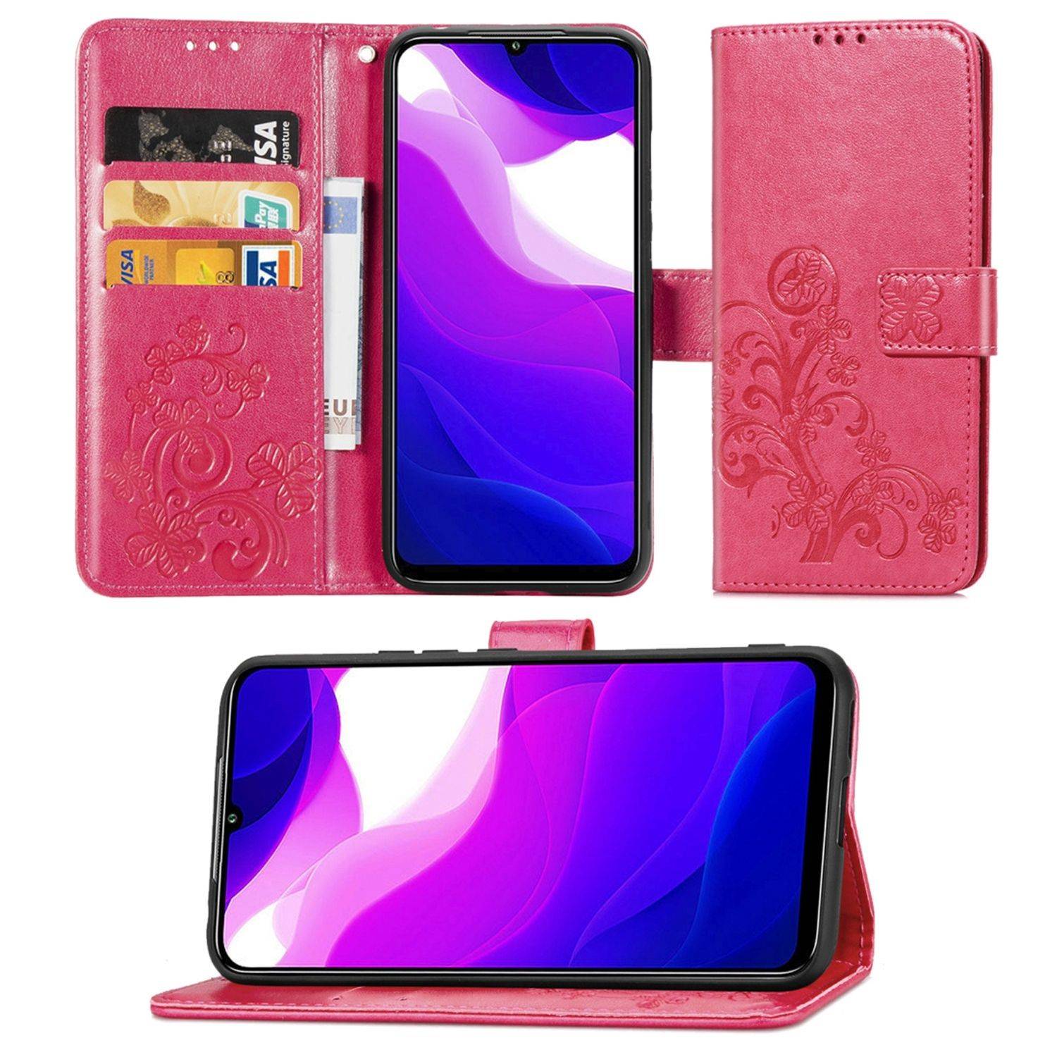 Xiaomi Mi 10 Lite 5G Handyhülle Bookcover Rosa
