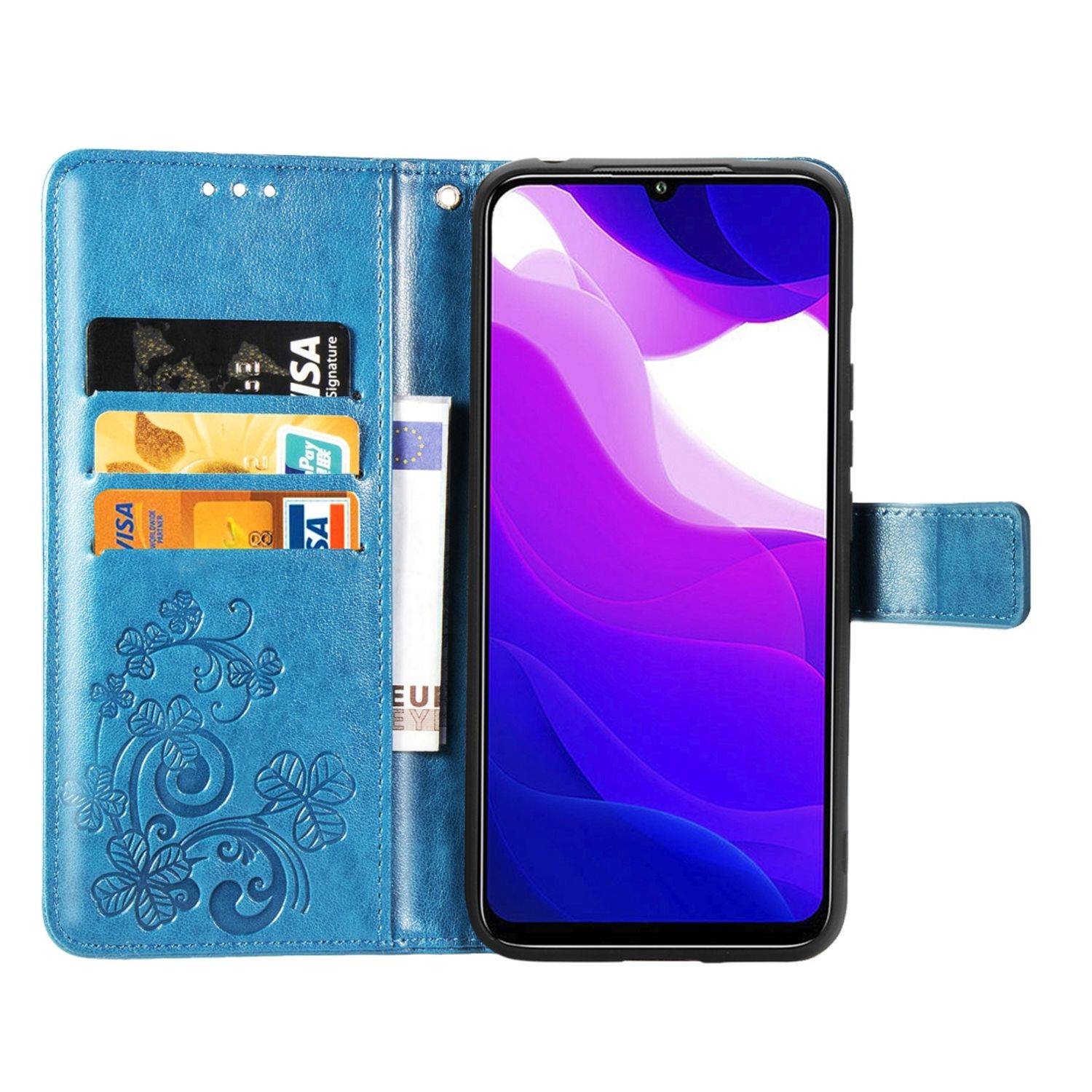 Xiaomi Mi 10 Lite 5G Handyhülle Bookcover Blau
