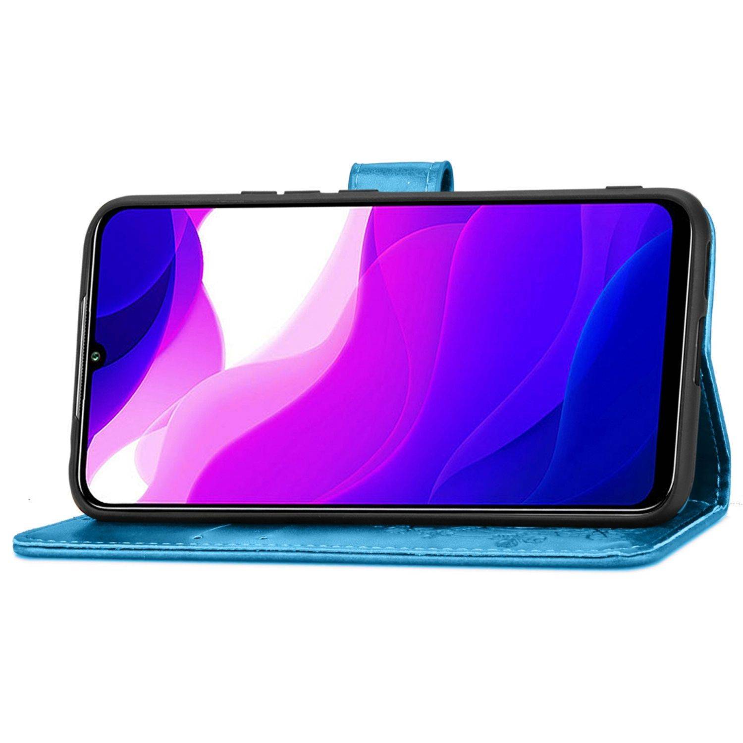 Xiaomi Mi 10 Lite 5G Handyhülle Bookcover Blau