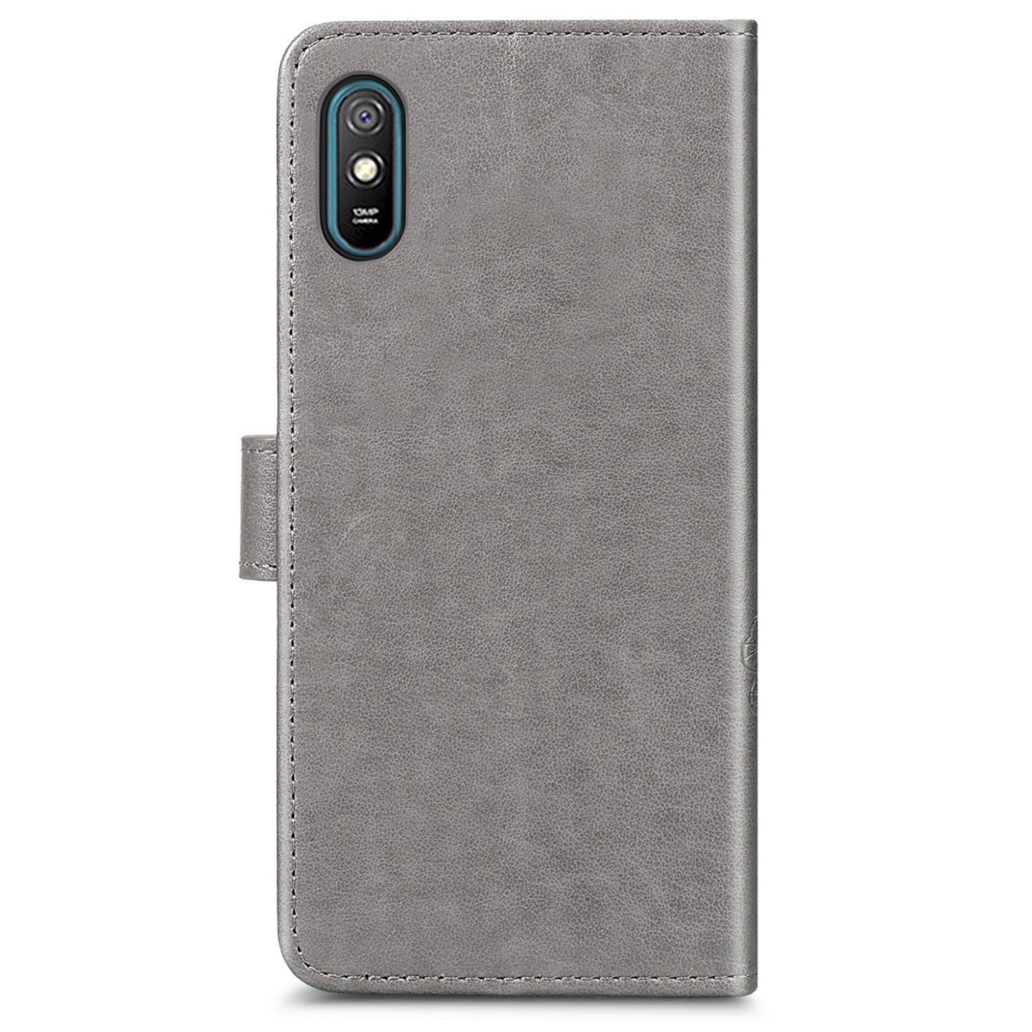Xiaomi Redmi 9A Handyhülle Bookcover Grau