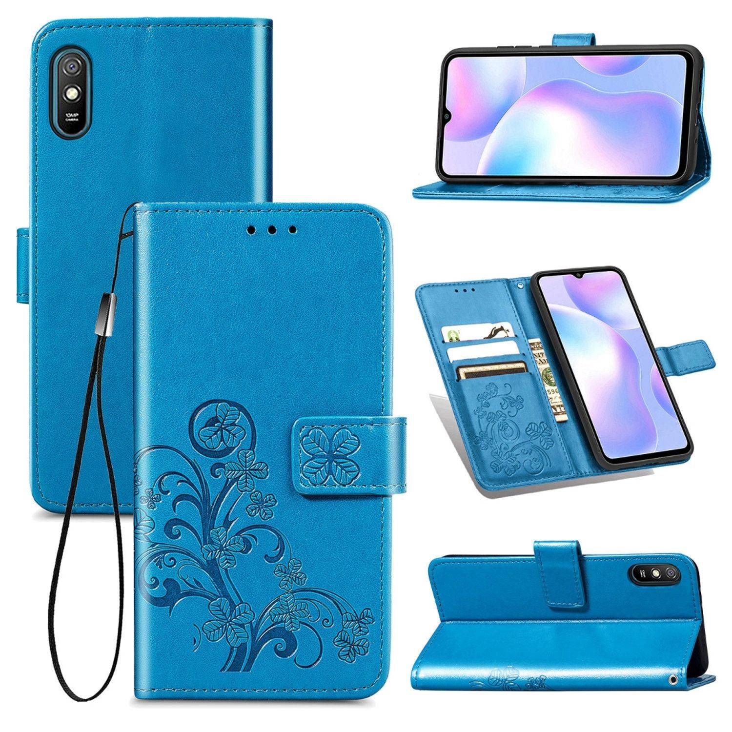 Xiaomi Redmi 9A Handyhülle Bookcover Blau