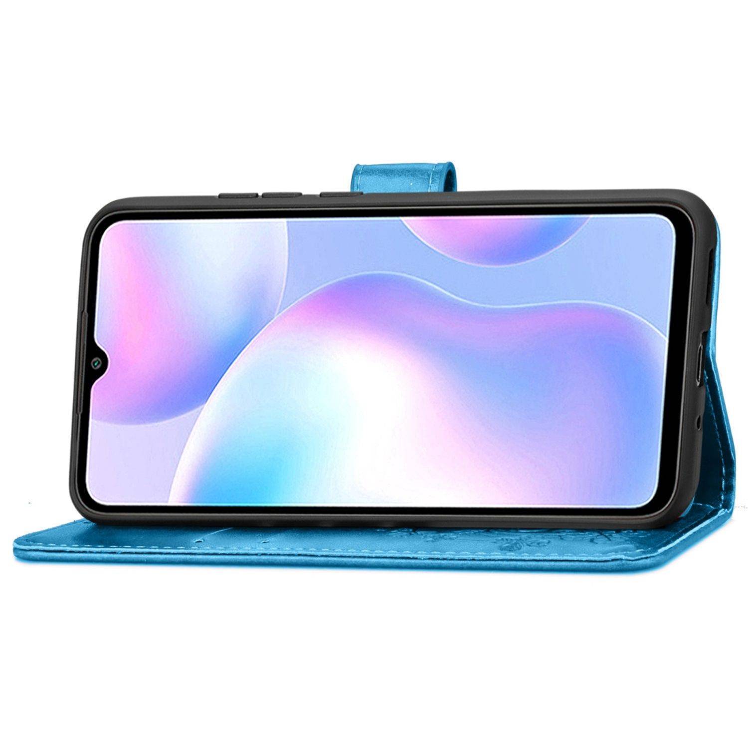 Xiaomi Redmi 9A Handyhülle Bookcover Blau