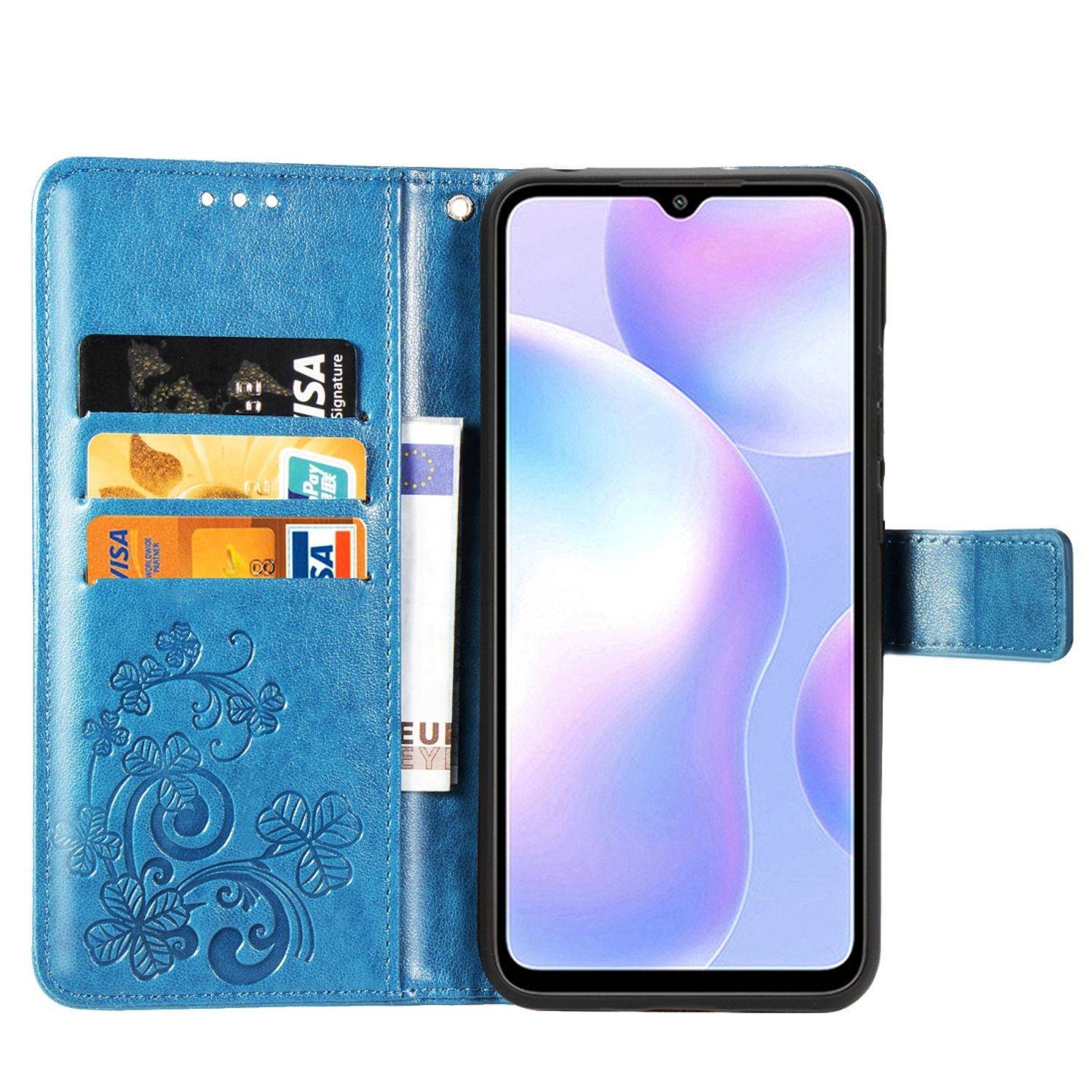 Xiaomi Redmi 9A Handyhülle Bookcover Blau