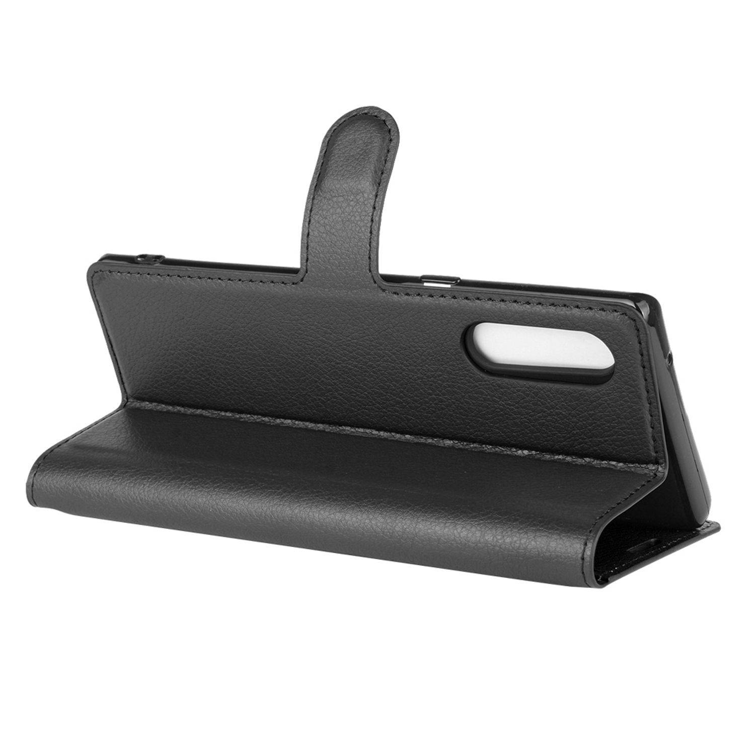 Hülle kompatibel mit LG Velvet Kunstleder Handyhülle - Handy Case Schwarz