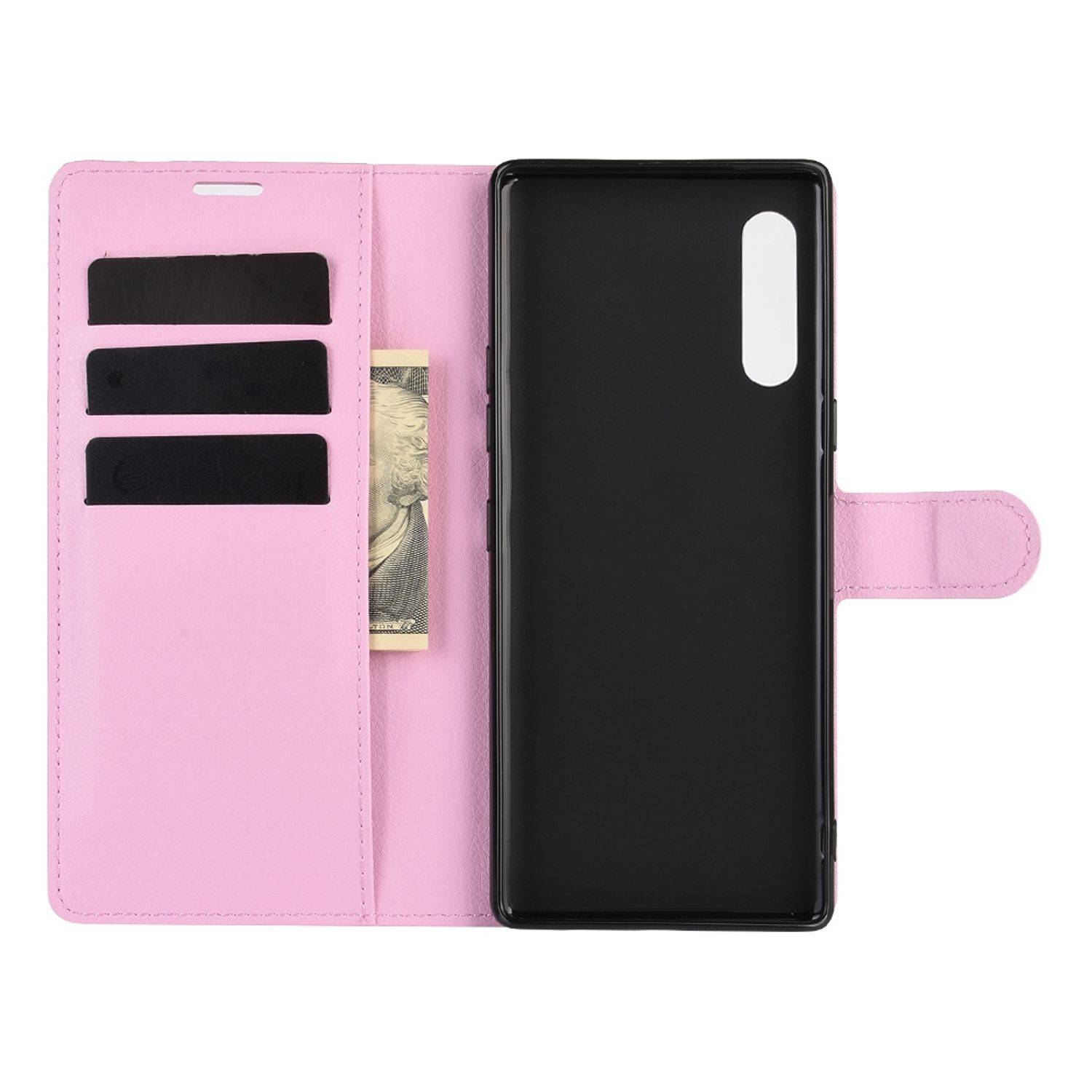 Hülle kompatibel mit LG Velvet Kunstleder Handyhülle - Handy Case Rosa